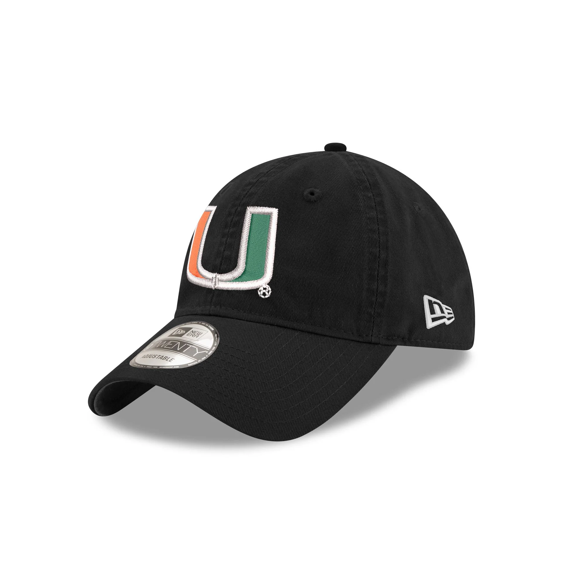 Miami Hurricanes Black 9TWENTY Adjustable Hat - Image 3