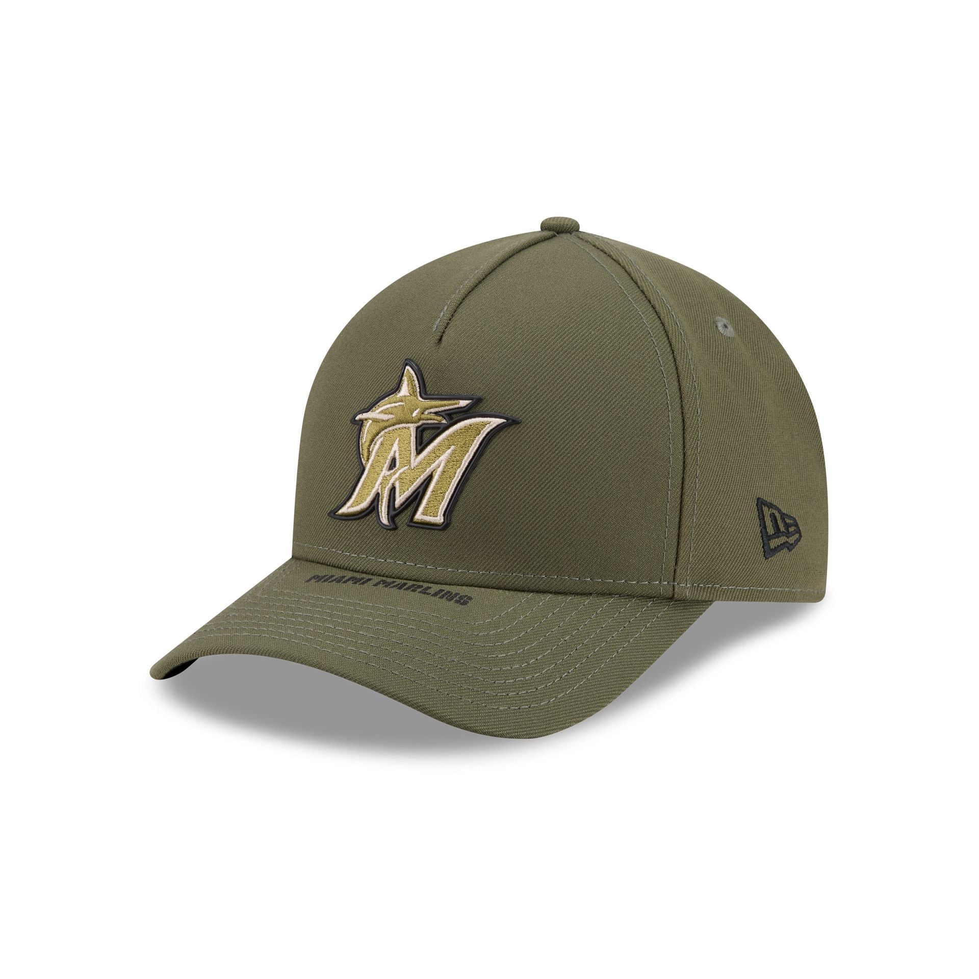 Miami Marlins Armed Forces Day 2026 9FORTY M-Crown A-Frame Snapback Hat - Image 3
