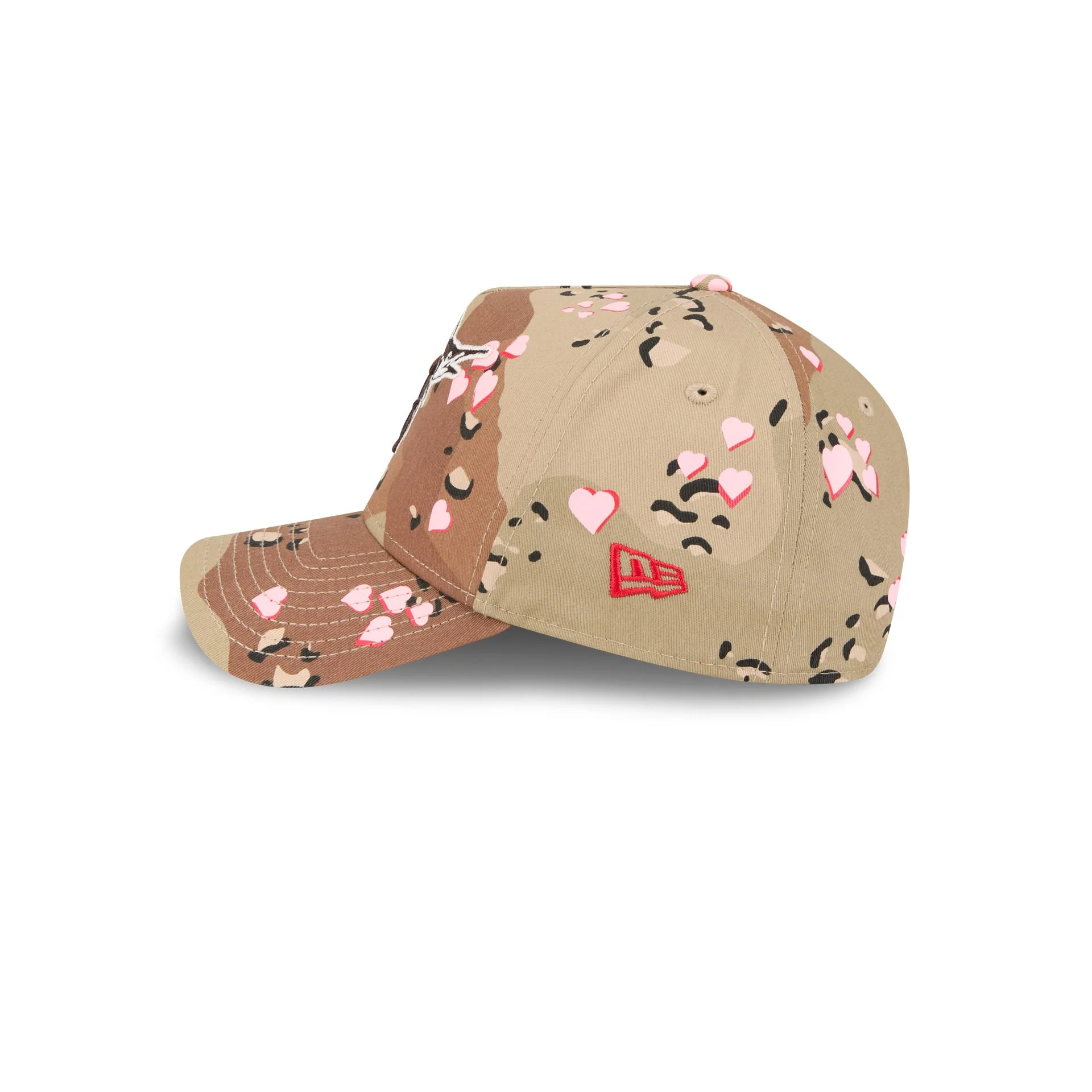 Miami Marlins Camo Hearts 9FORTY A-Frame Snapback Hat - Image 4