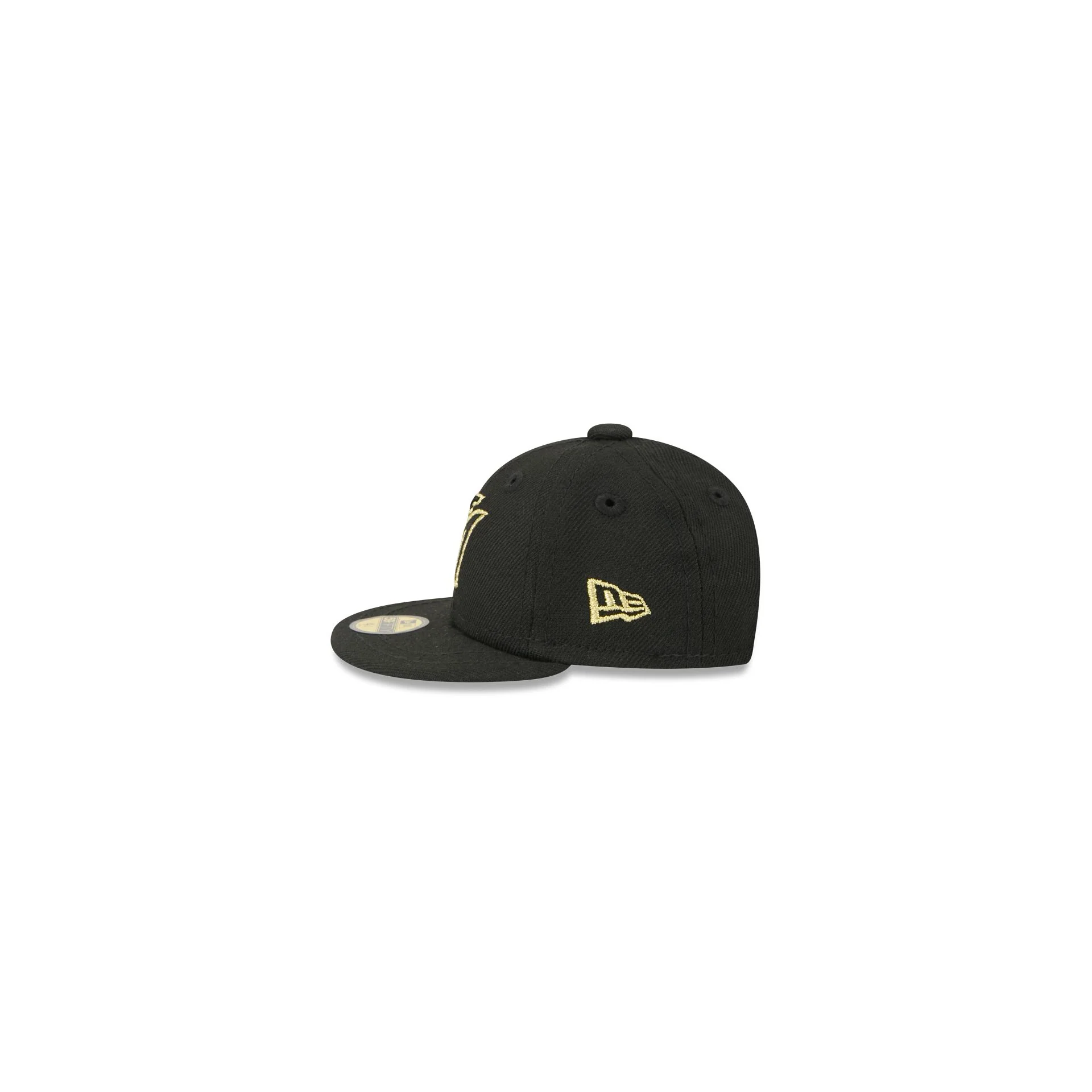 Miami Marlins Gold Logo Mini 59FIFTY Fitted Hat - Image 4