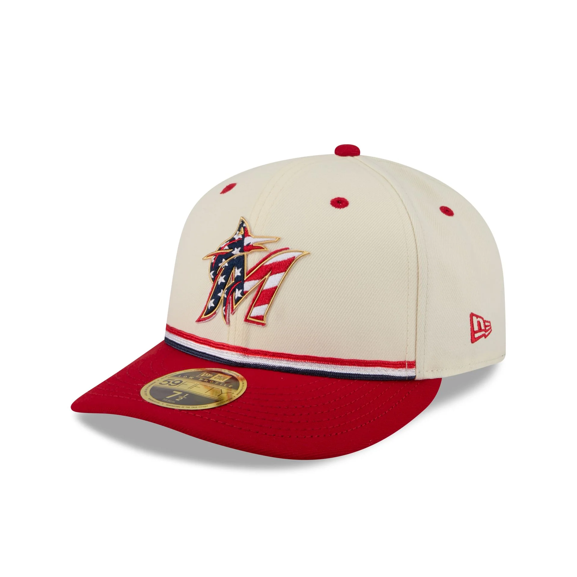 Miami Marlins Independence Day 2026 Low Profile 59FIFTY Fitted Hat - Image 3
