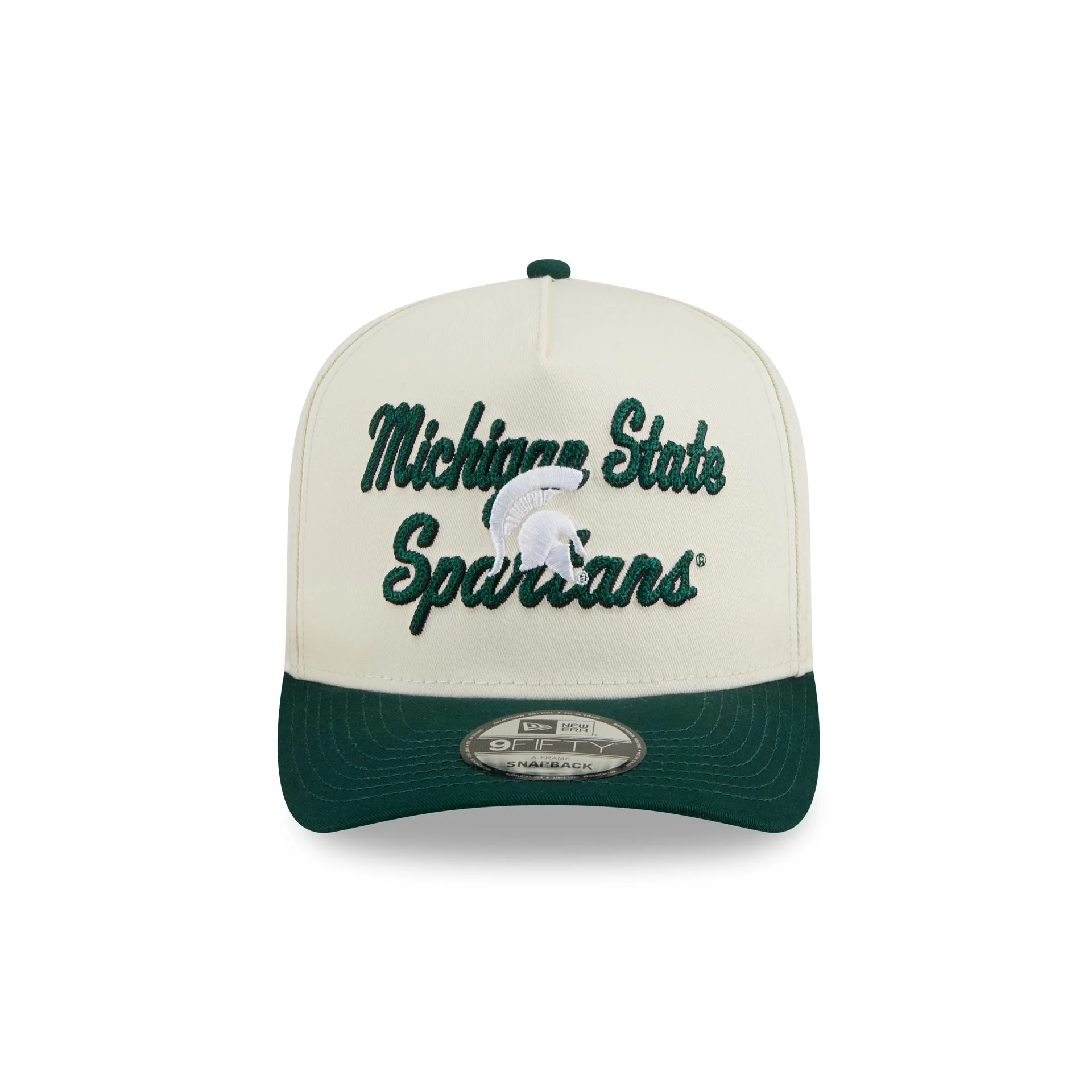 Michigan State Spartans Chainstitch 9FIFTY A-Frame Snapback Hat - Image 2