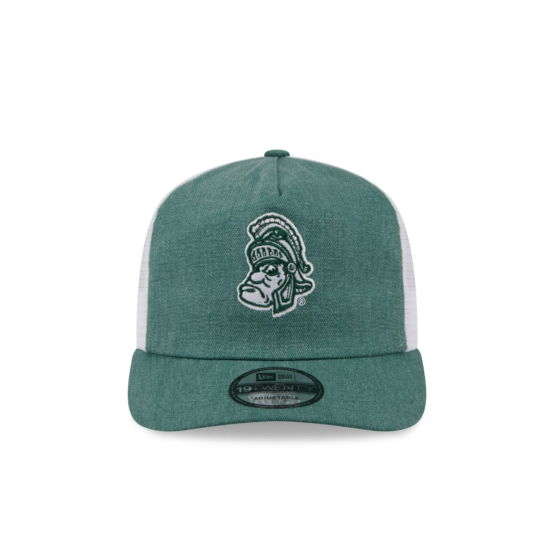 Michigan State Spartans Herringbone Team Colors 19TWENTY Trucker Hat - Image 2