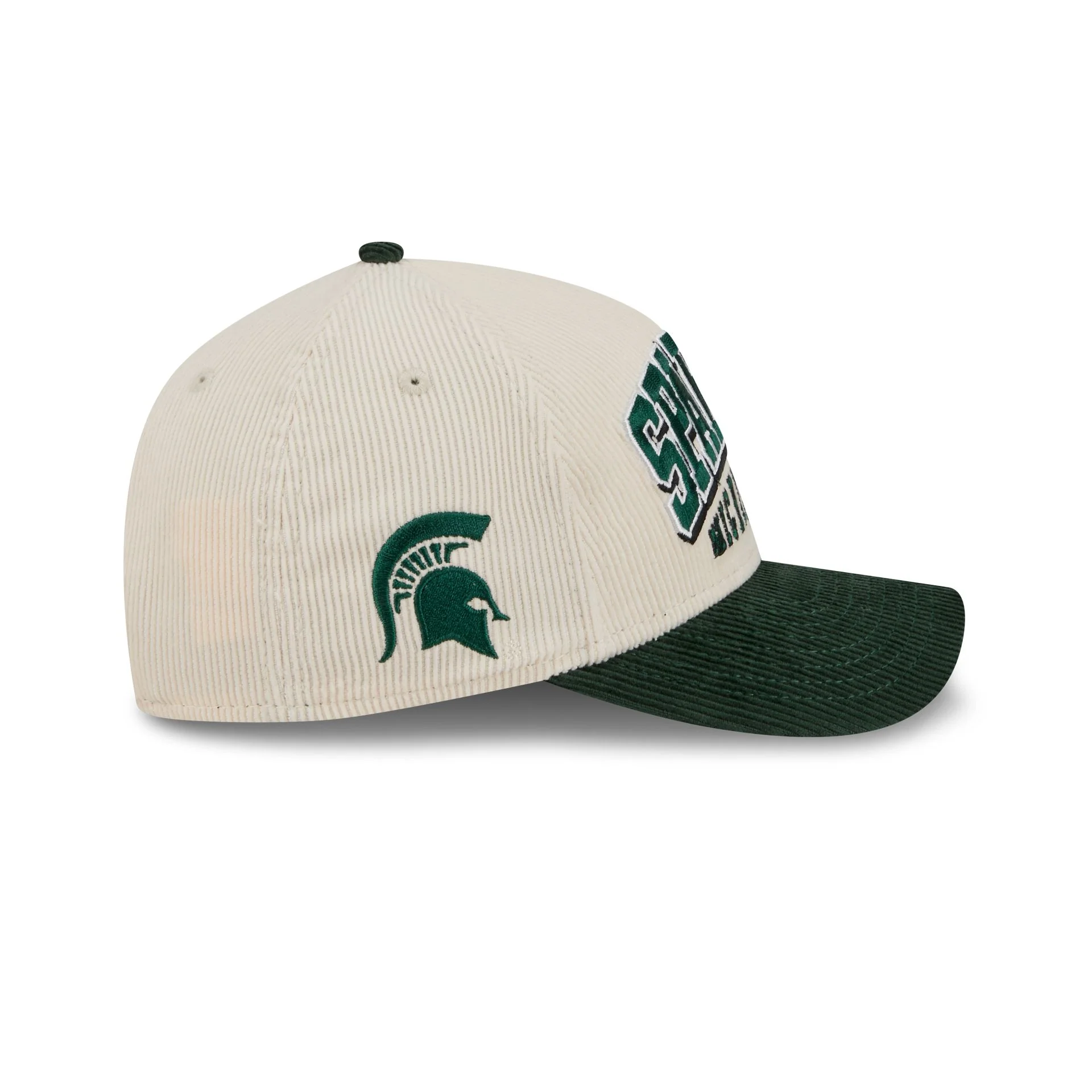 Michigan State Spartans Stacked Corduroy 9FORTY M-Crown A-Frame Snapback Hat - Image 4