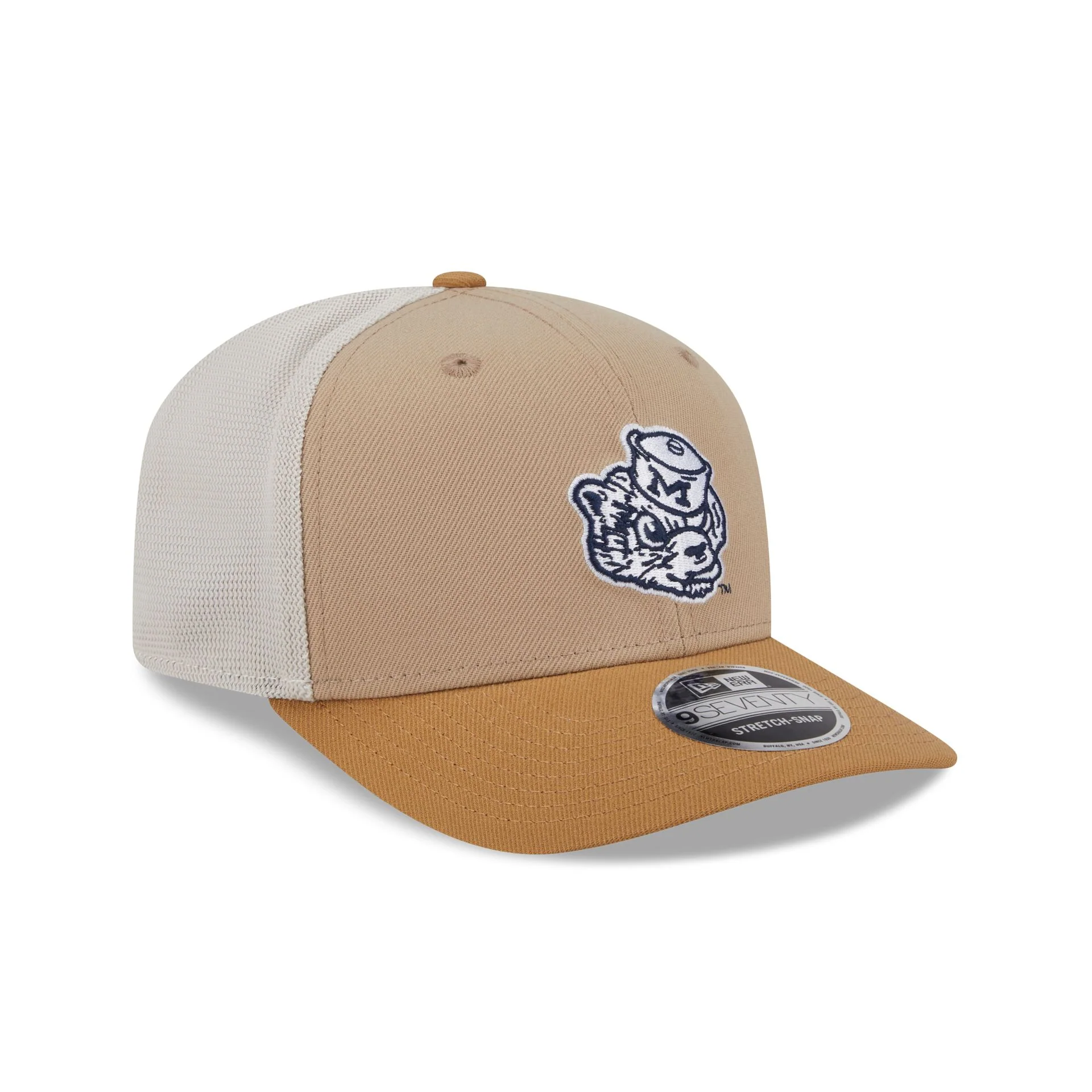 Michigan Wolverines College Vault Stone 9SEVENTY Trucker Hat - Image 3