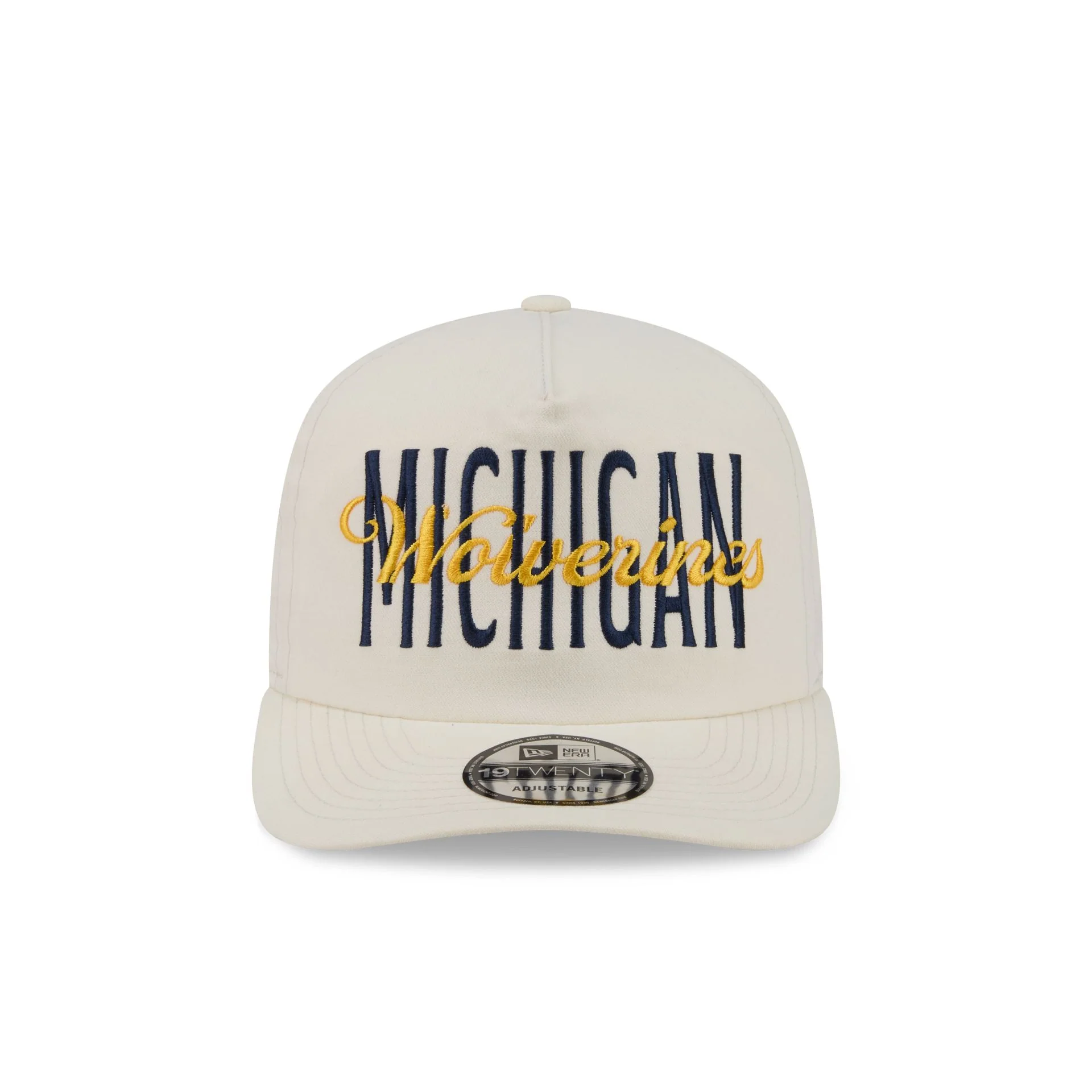 Michigan Wolverines Collegiate Script Ivory 19TWENTY Snapback Hat - Image 2