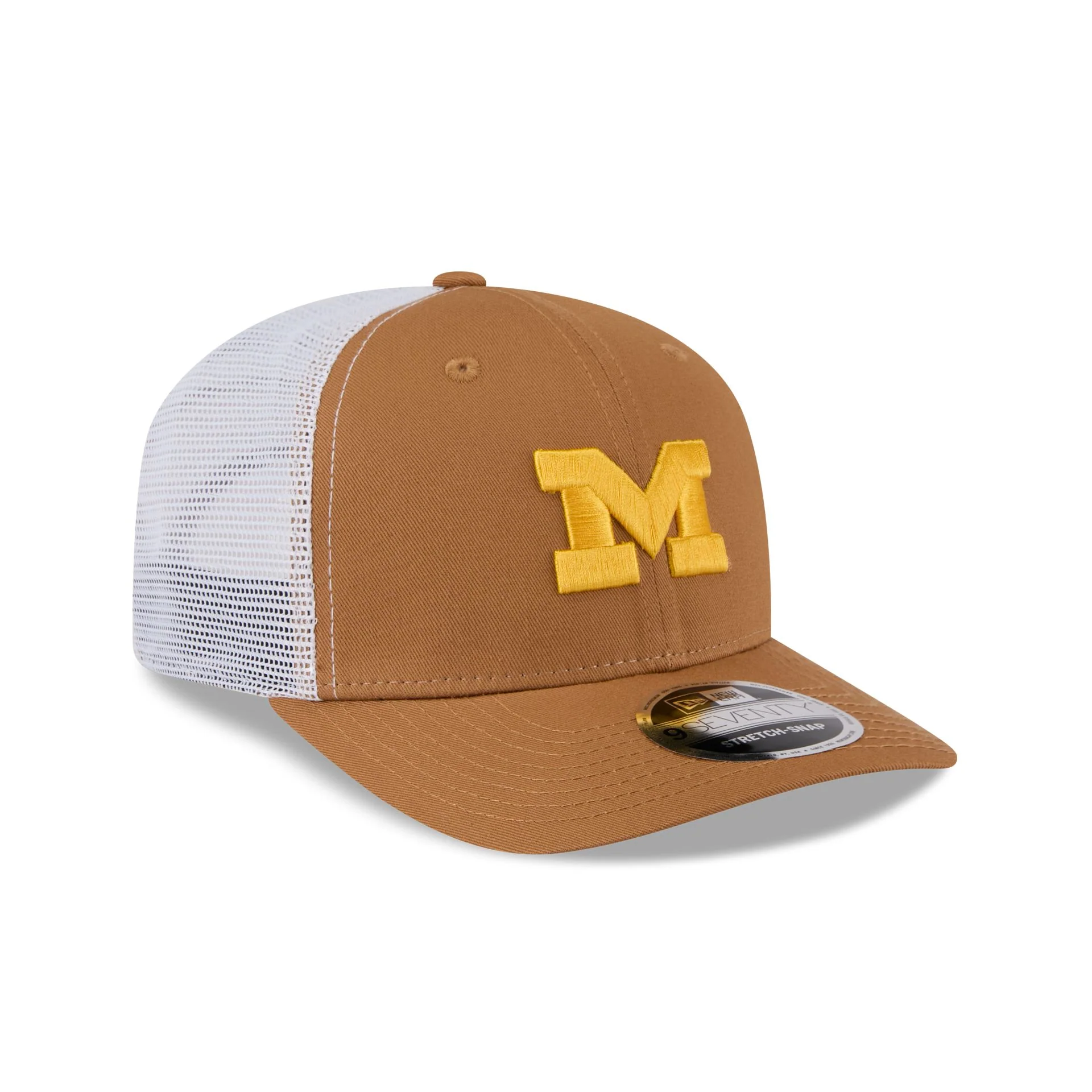 Michigan Wolverines Light Bronze 9SEVENTY Trucker Hat - Image 3
