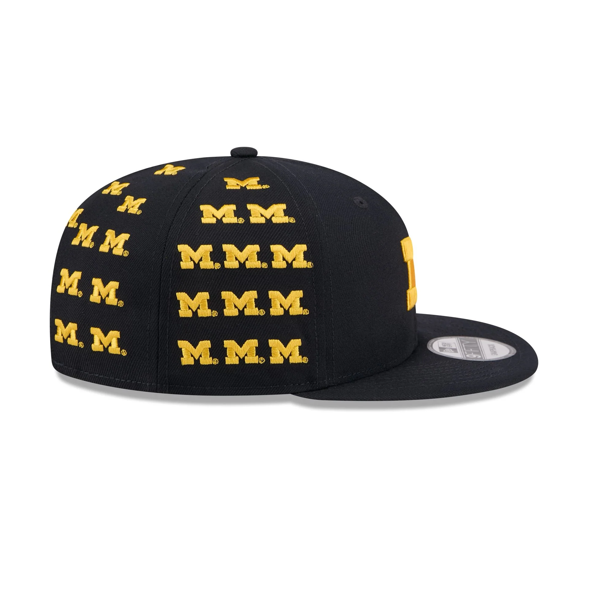 Michigan Wolverines Sticker Helmet 9FIFTY Snapback Hat - Image 5