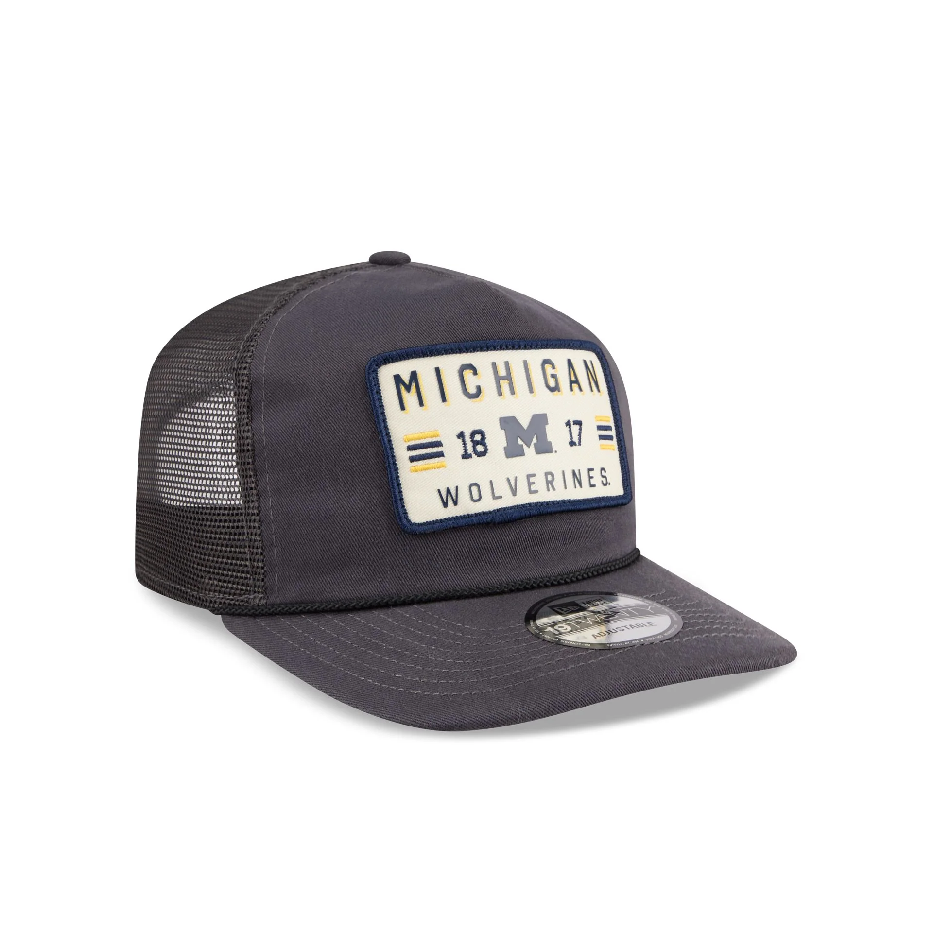 Michigan Wolverines Washed Graphite 19TWENTY Trucker Hat - Image 3