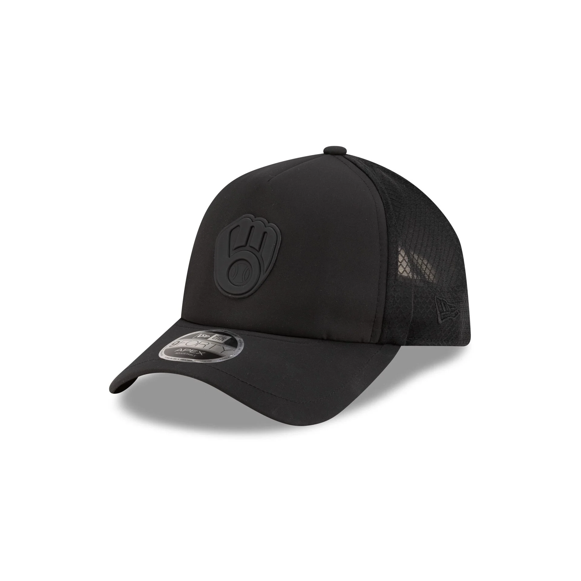 Milwaukee Brewers 2026 Batting Practice Black 9FORTY APEX Trucker Hat