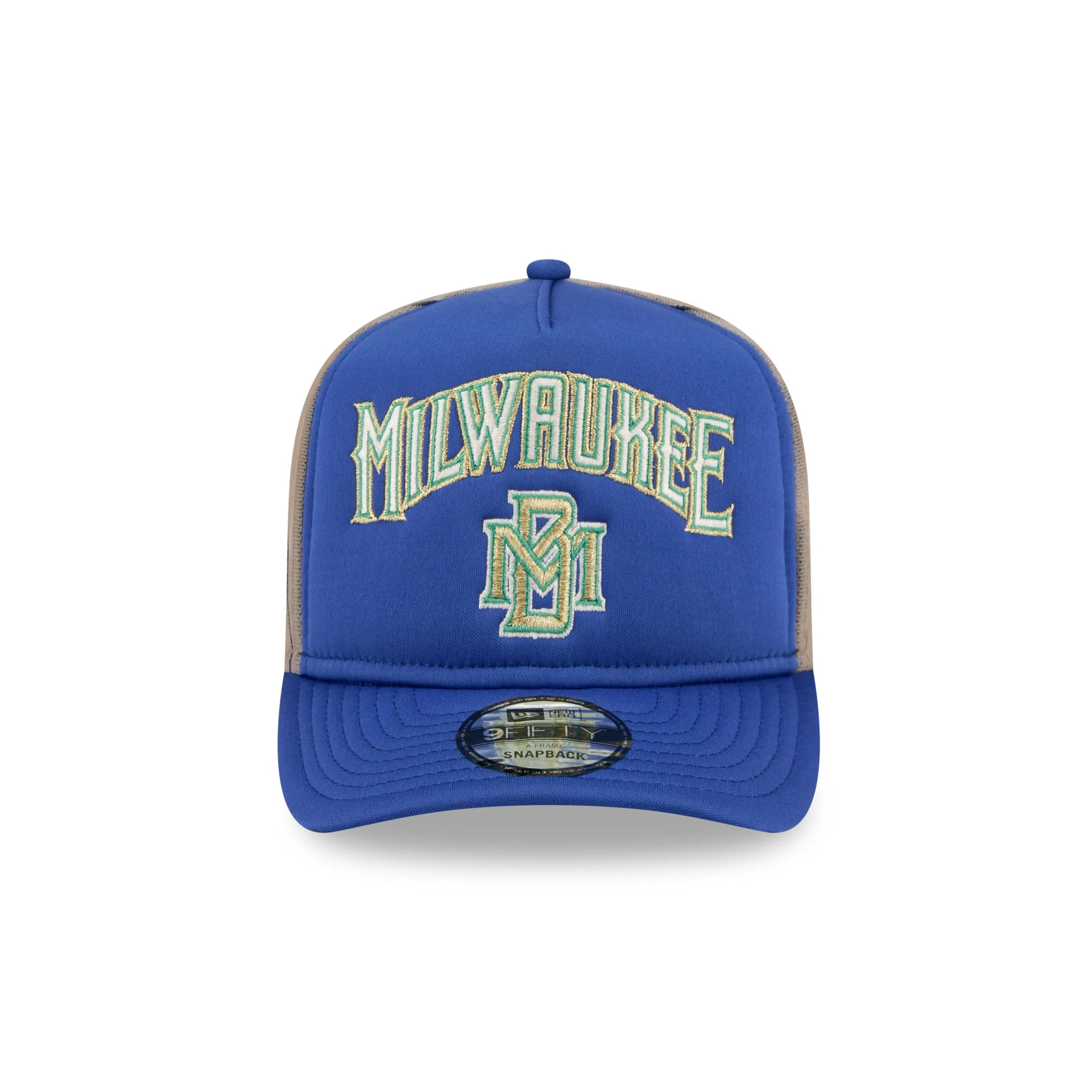 Milwaukee Brewers Arched 9FIFTY A-Frame Trucker Hat - Image 2