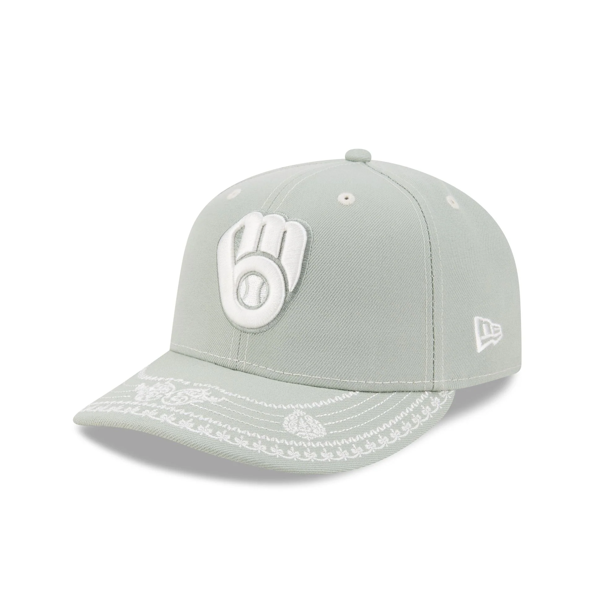 Milwaukee Brewers Everest Green Stitched 59FIFTY Fitted Hat - Image 3