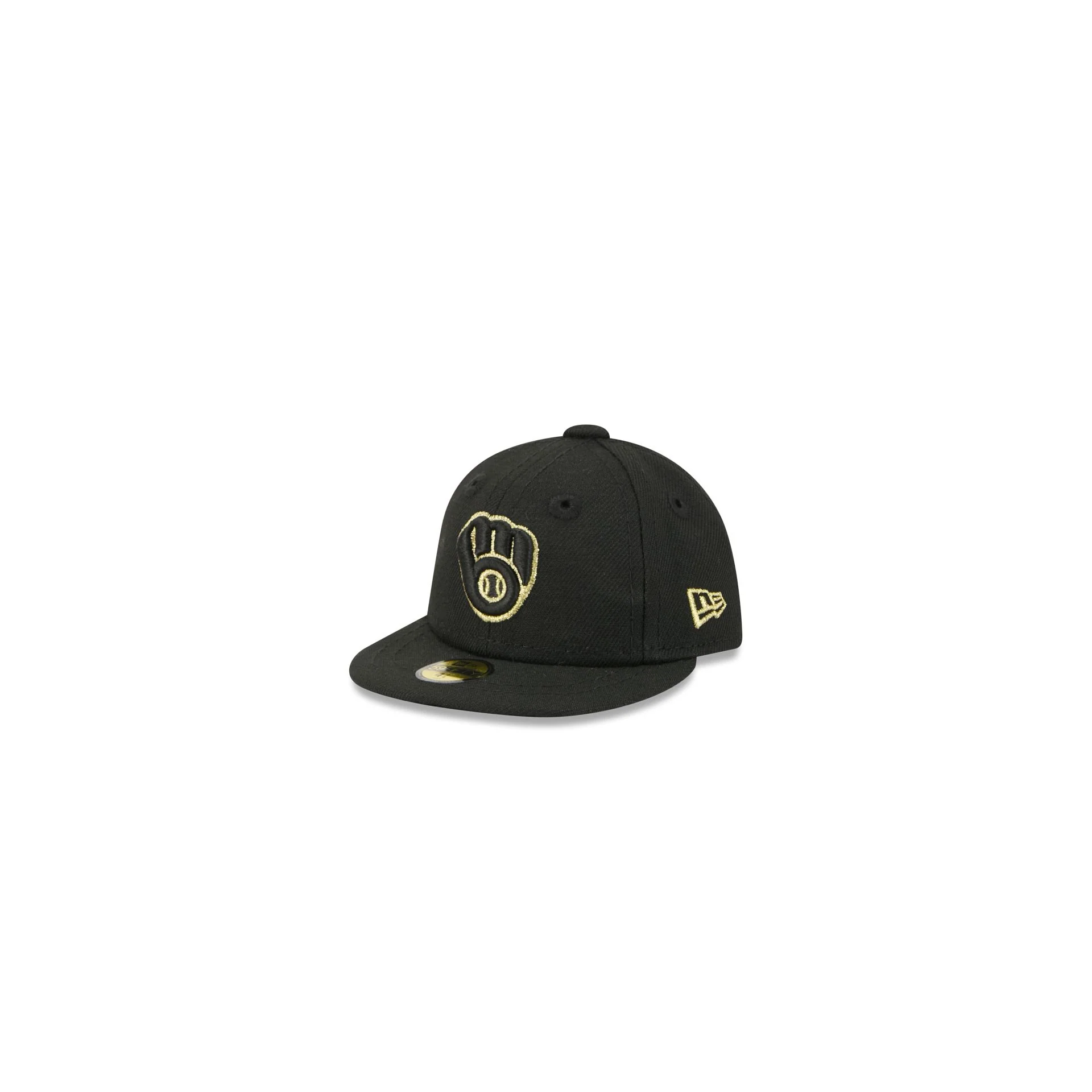 Milwaukee Brewers Gold Logo Mini 59FIFTY Fitted Hat