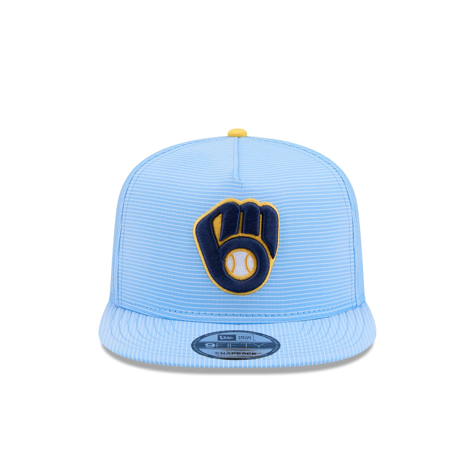 Milwaukee Brewers Pinstripe Ripstop 9FIFTY A-Frame Snapback Hat - Image 2