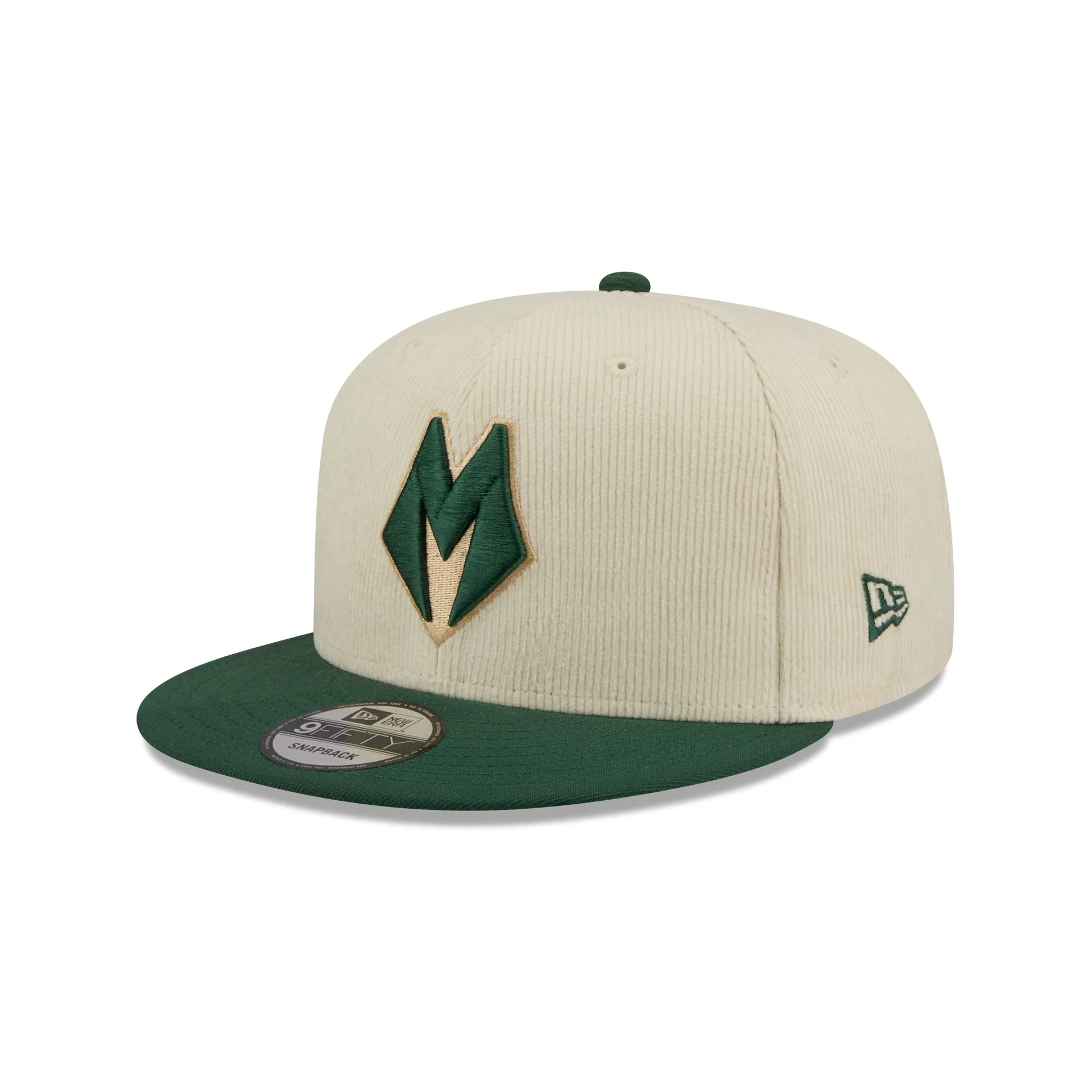 Milwaukee Bucks 2025 City Edition Chrome White Corduroy 9FIFTY Snapback Hat - Image 3