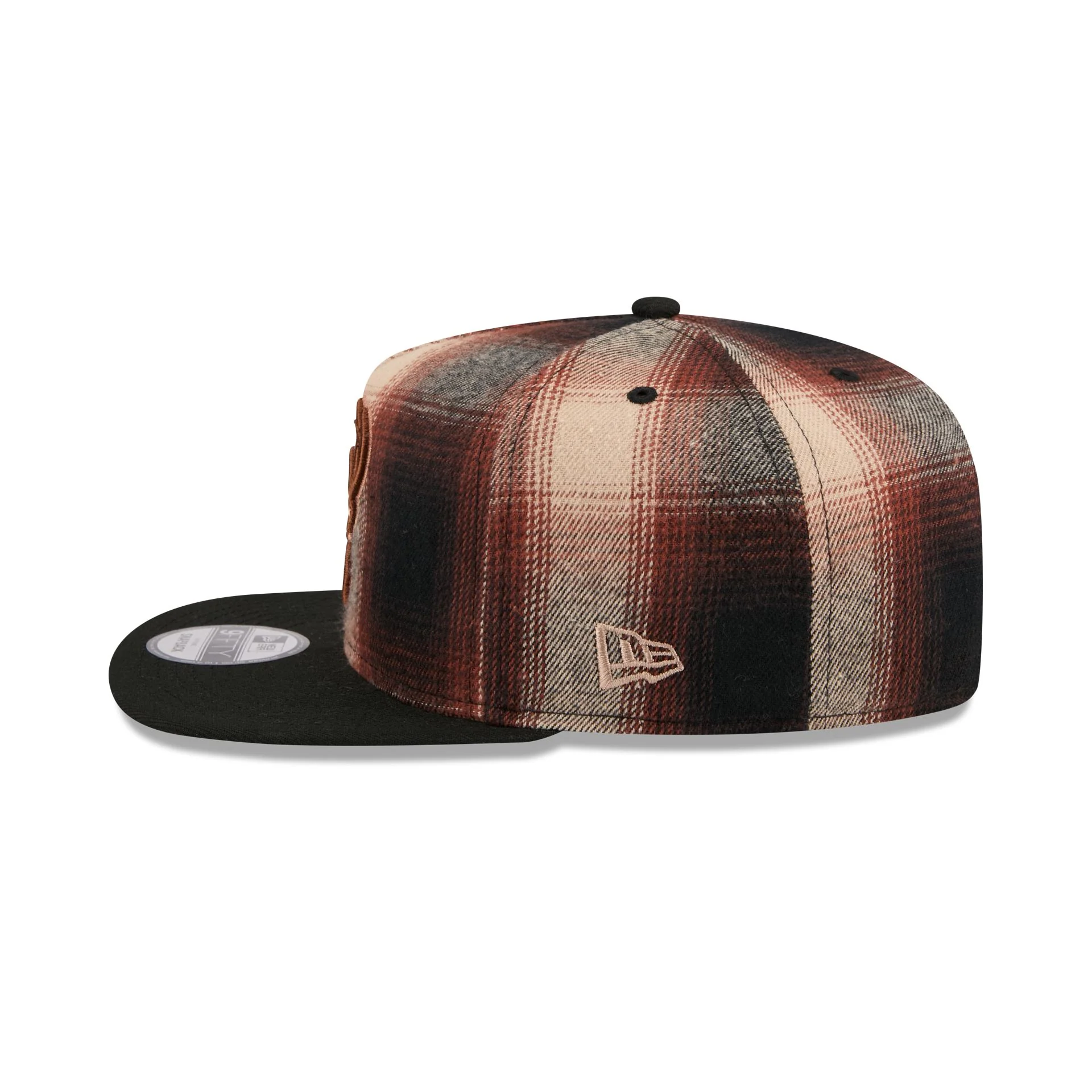 Milwaukee Bucks Grunge Plaid 9FIFTY A-Frame Adjustable Hat - Image 4