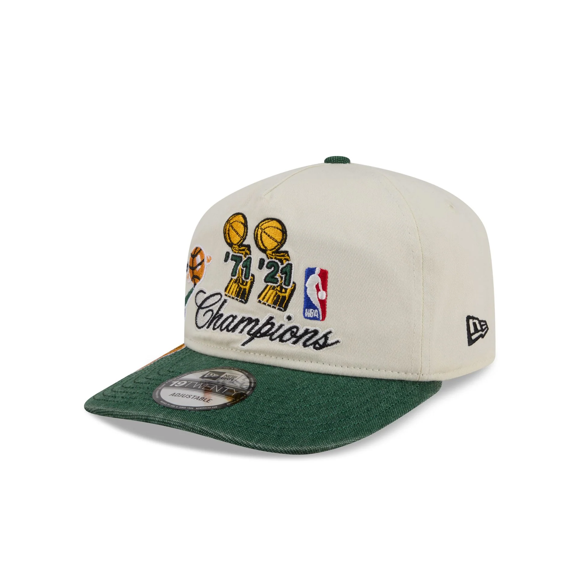 Milwaukee Bucks Hardwood Classics Past Glory 19TWENTY Adjustable Hat - Image 3