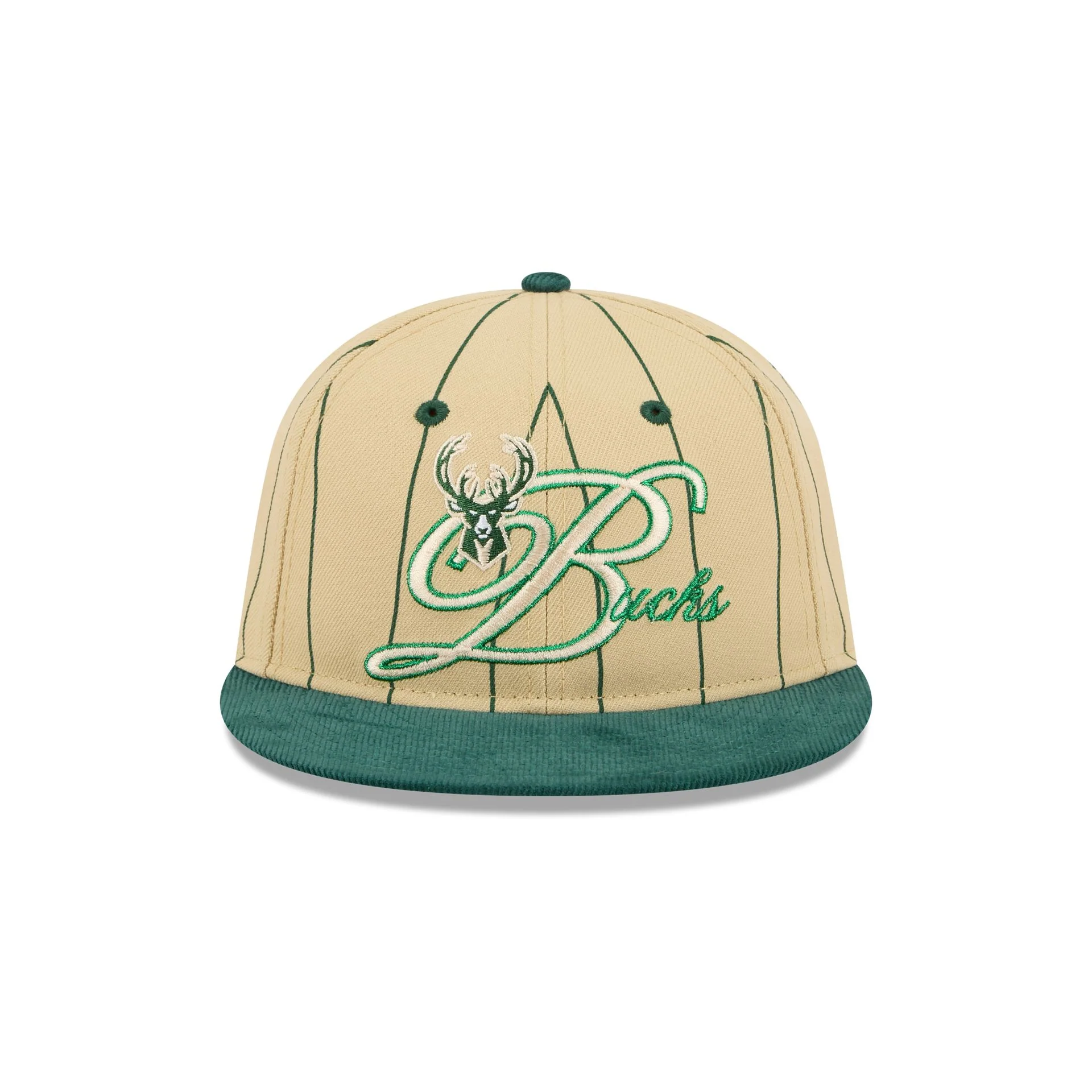 Milwaukee Bucks Pinstripe Script Retro Crown 9FIFTY Adjustable Hat - Image 2
