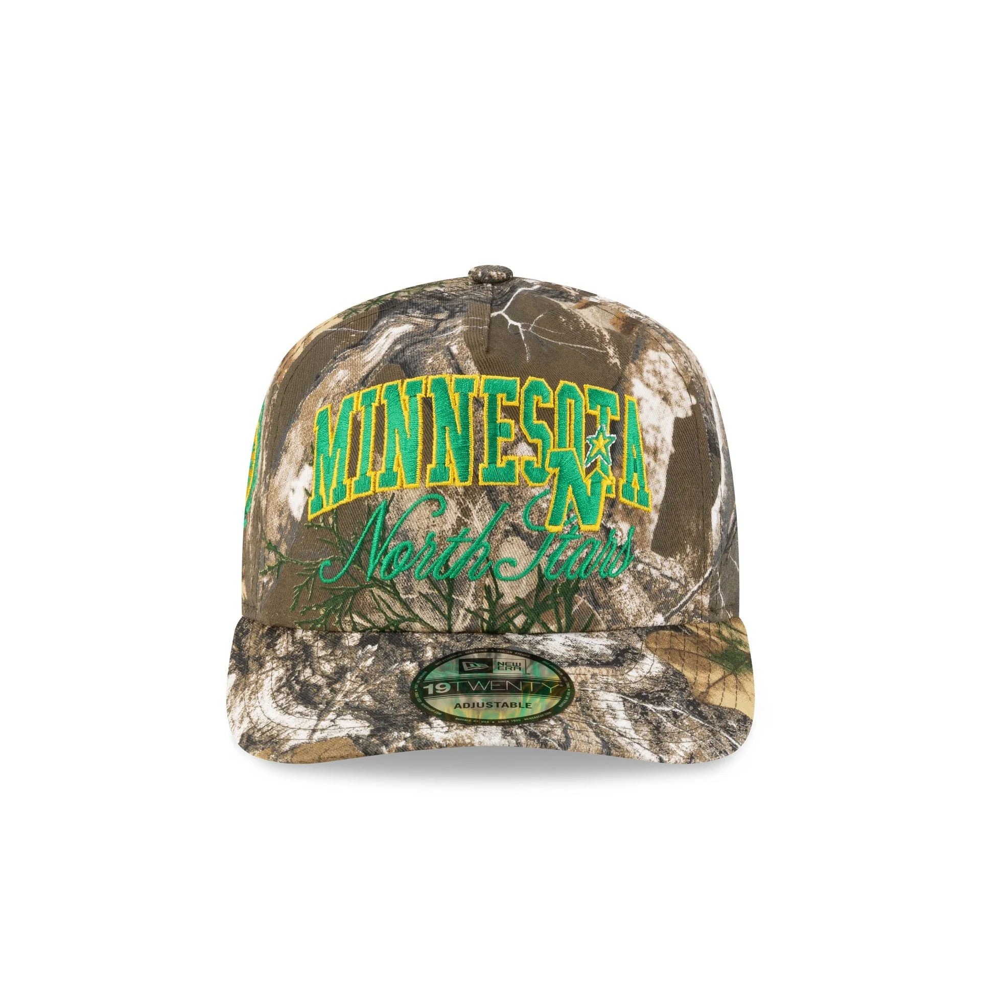 Minnesota North Stars Arch Script Realtree 19TWENTY Snapback Hat - Image 2