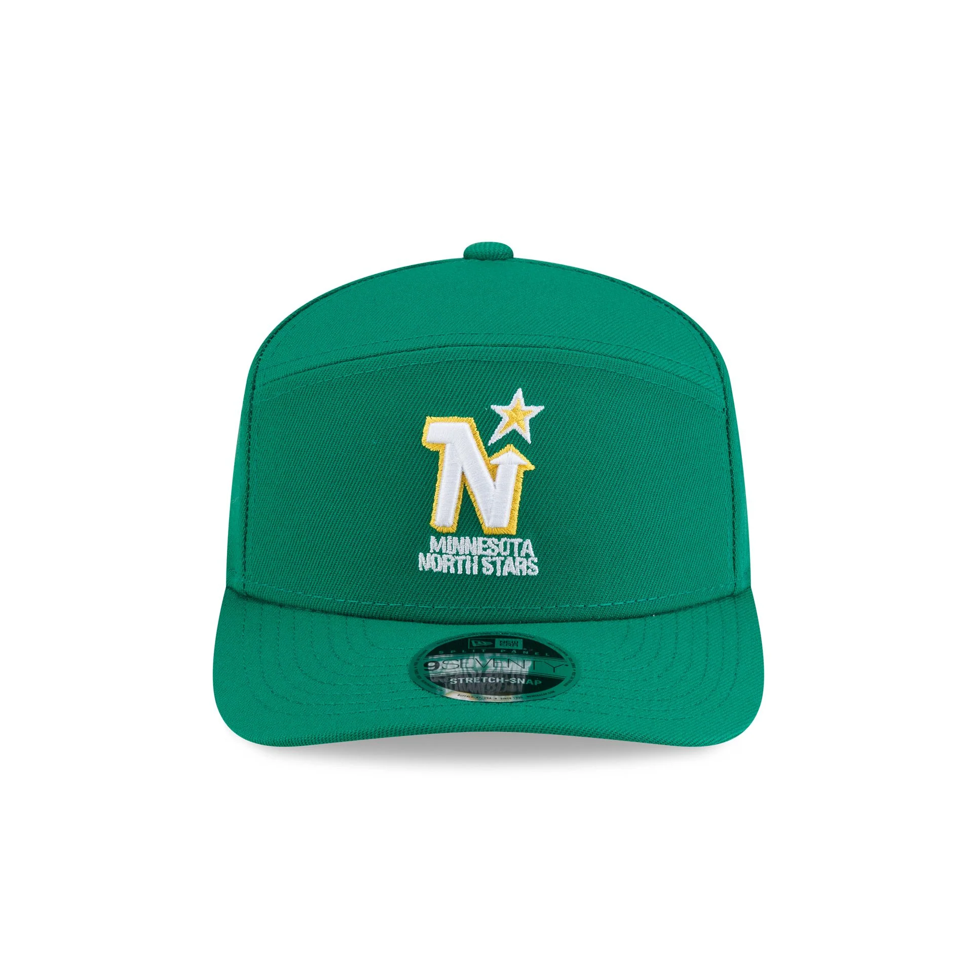Minnesota North Stars Poly Split Panel 9SEVENTY Stretch-Snap Hat - Image 2