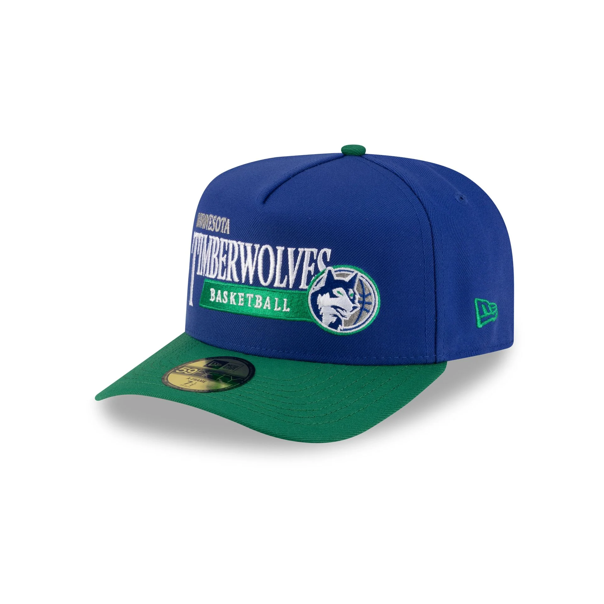 Minnesota Timberwolves 1989-1996 Hardwood Classics Liner 59FIFTY A-Frame Fitted Hat - Image 3