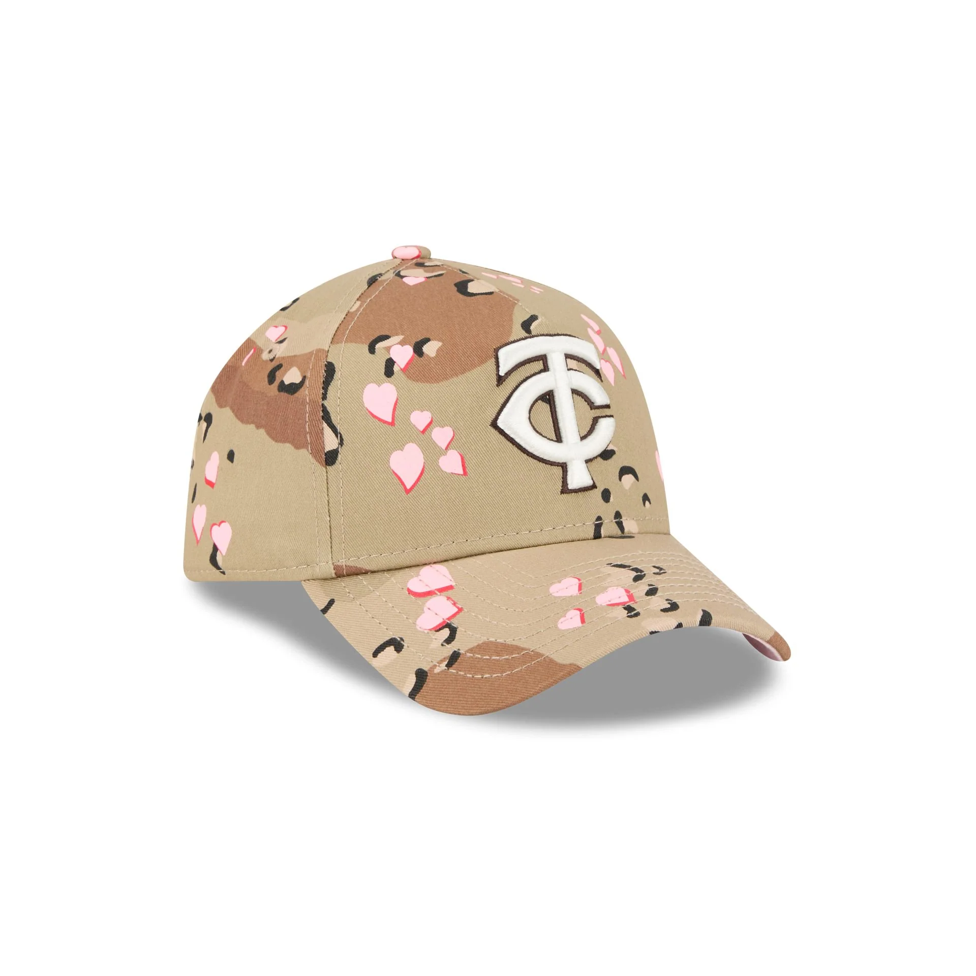 Minnesota Twins Camo Hearts 9FORTY A-Frame Snapback Hat - Image 3