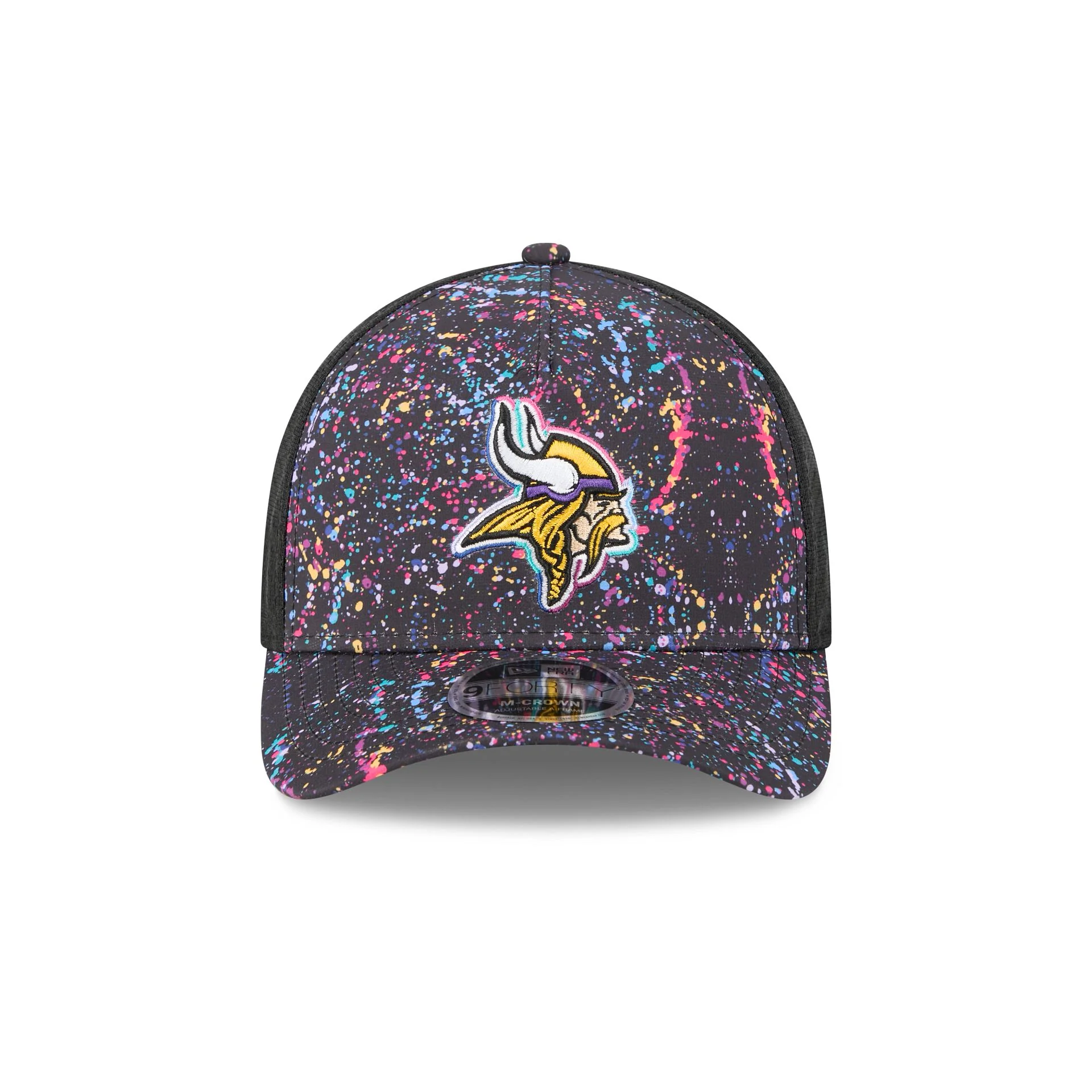 Minnesota Vikings 2025 Crucial Catch 9FORTY M-Crown A-Frame Trucker Hat - Image 2