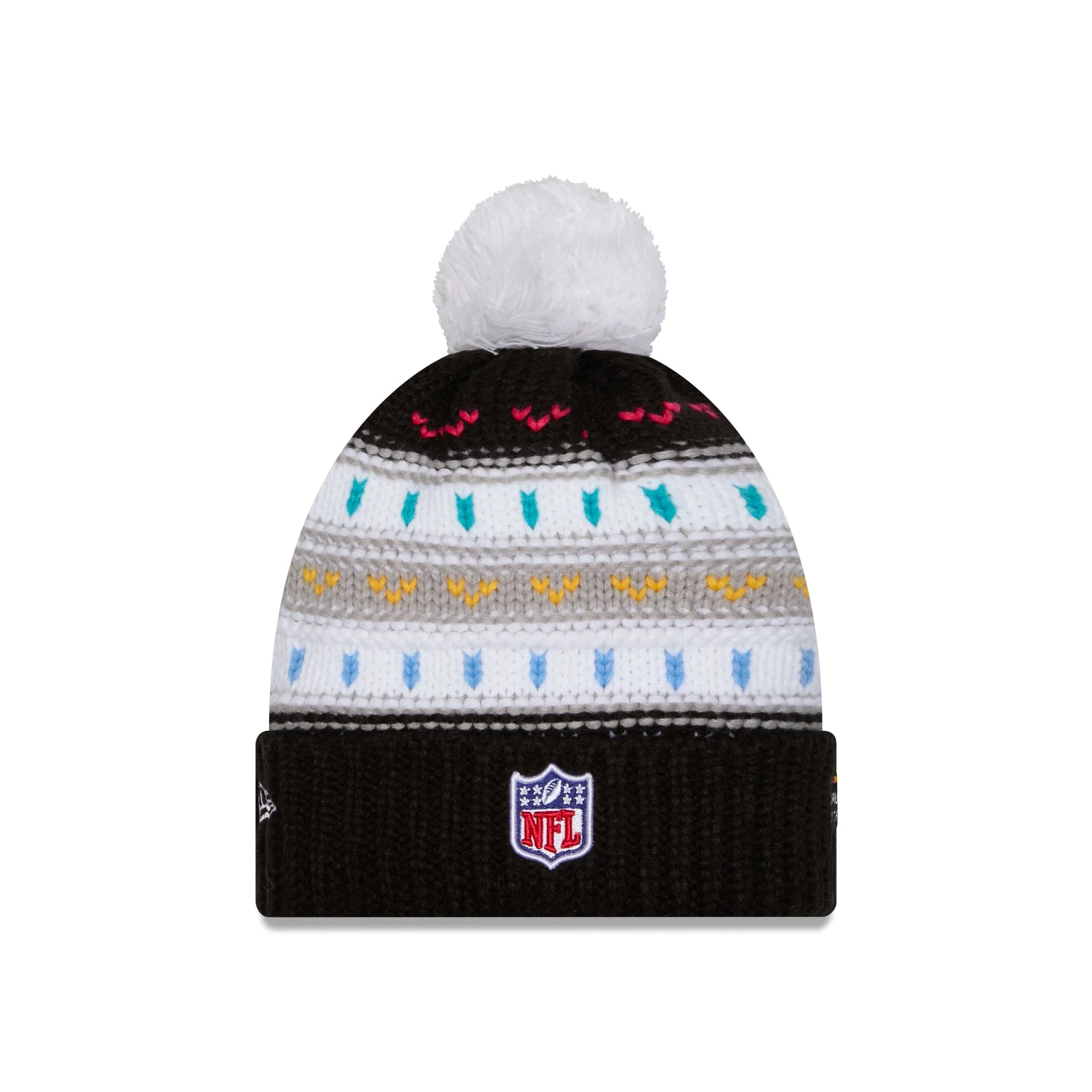 Minnesota Vikings 2025 Crucial Catch Women's Pom Knit Hat - Image 4