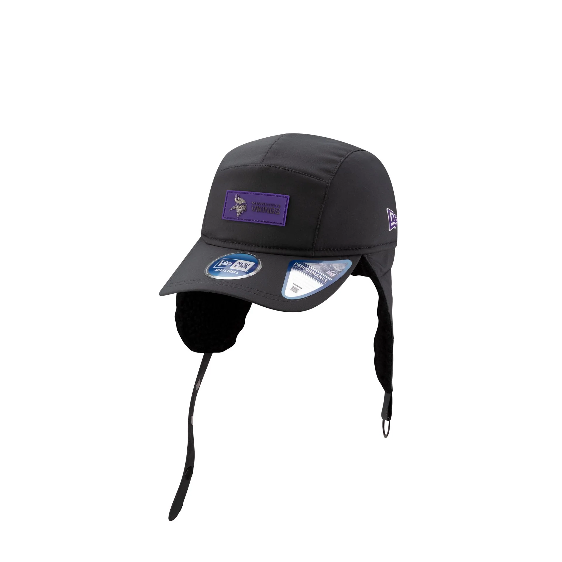 Minnesota Vikings 2025 Sideline Cold Weather Steel Clouds Runner Dogear Adjustable Hat - Image 2