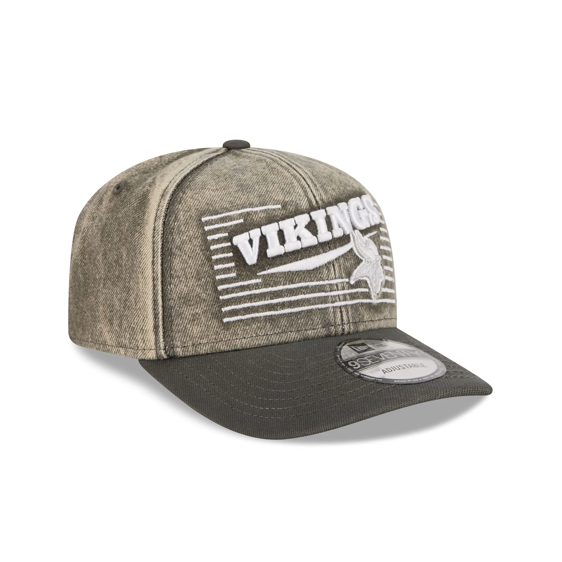 Minnesota Vikings Washed Denim 9SEVENTY Adjustable Hat - Image 3