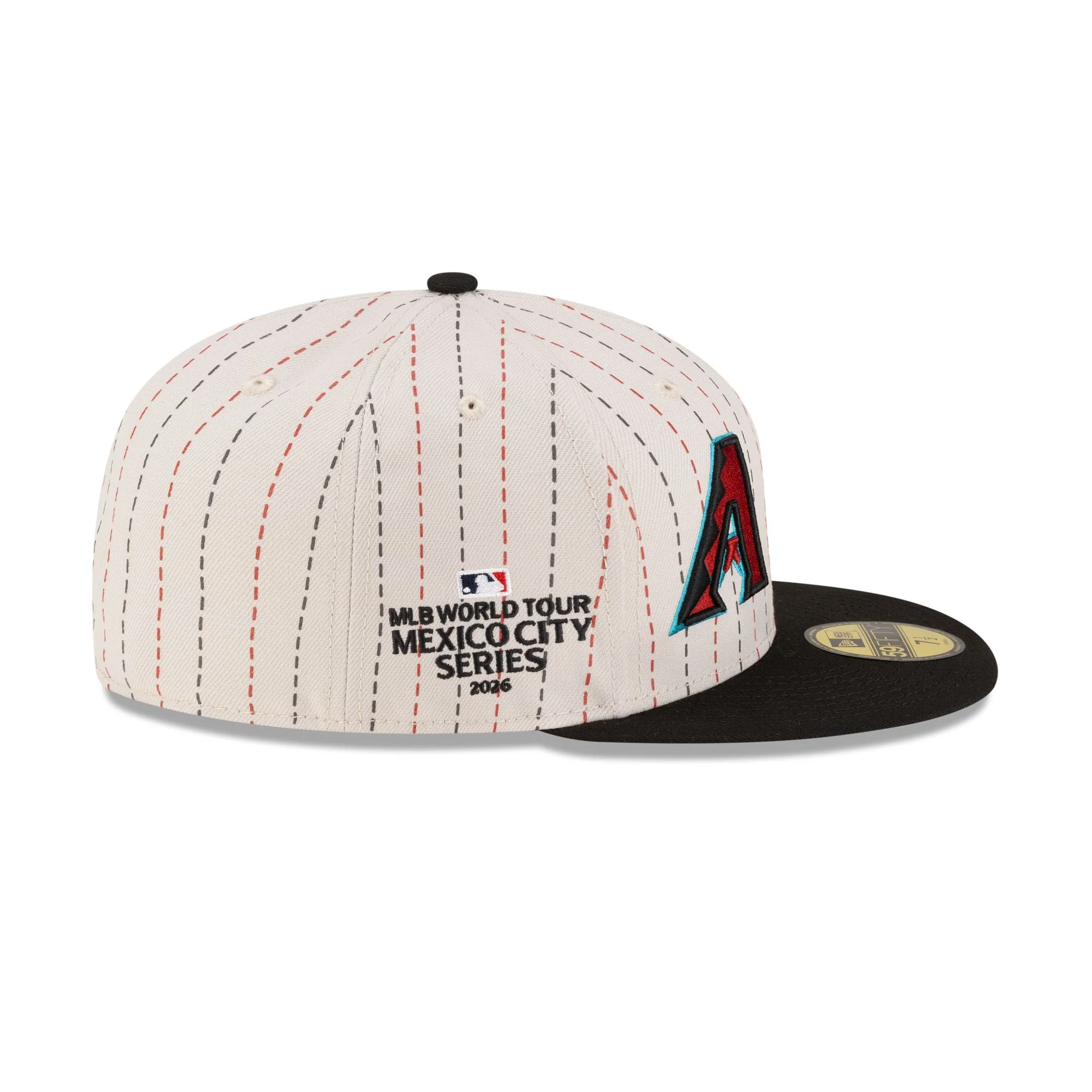 MLB 2026 MLB World Tour Mexico City Series Arizona Diamondbacks vs. San Diego Padres Pinstripe 59FIFTY Fitted Hat - Image 4
