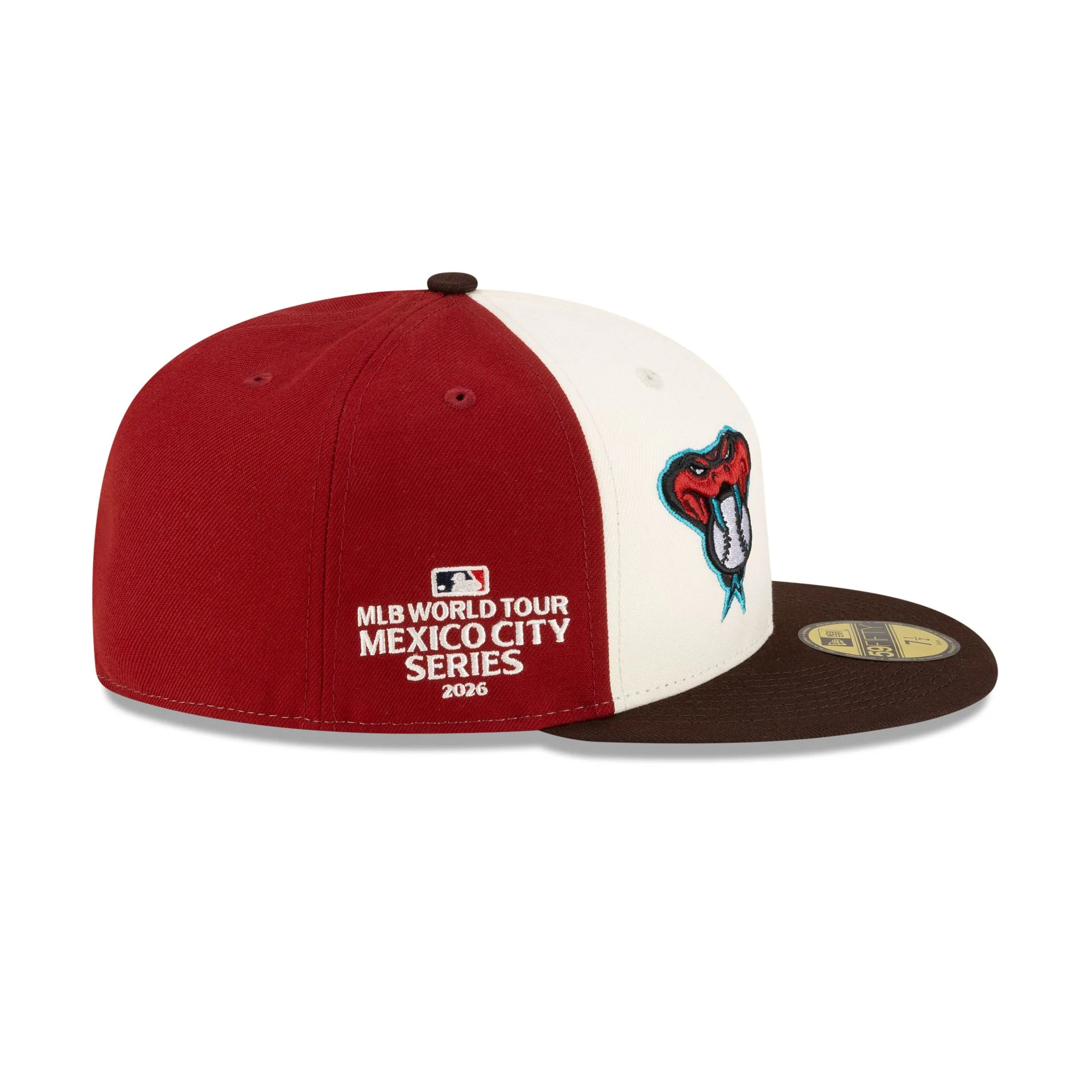 MLB 2026 MLB World Tour Mexico City Series Arizona Diamondbacks vs. San Diego Padres Three Tone 59FIFTY Fitted Hat - Image 4