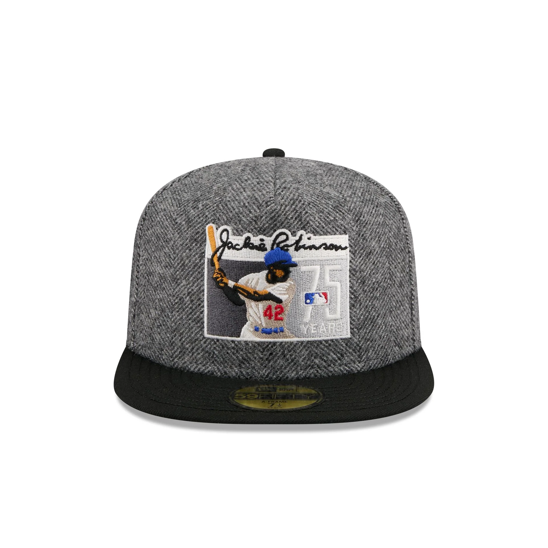 MLB Jackie Robinson Yorkshire Tweed 59FIFTY A-Frame Fitted Hat - Image 2