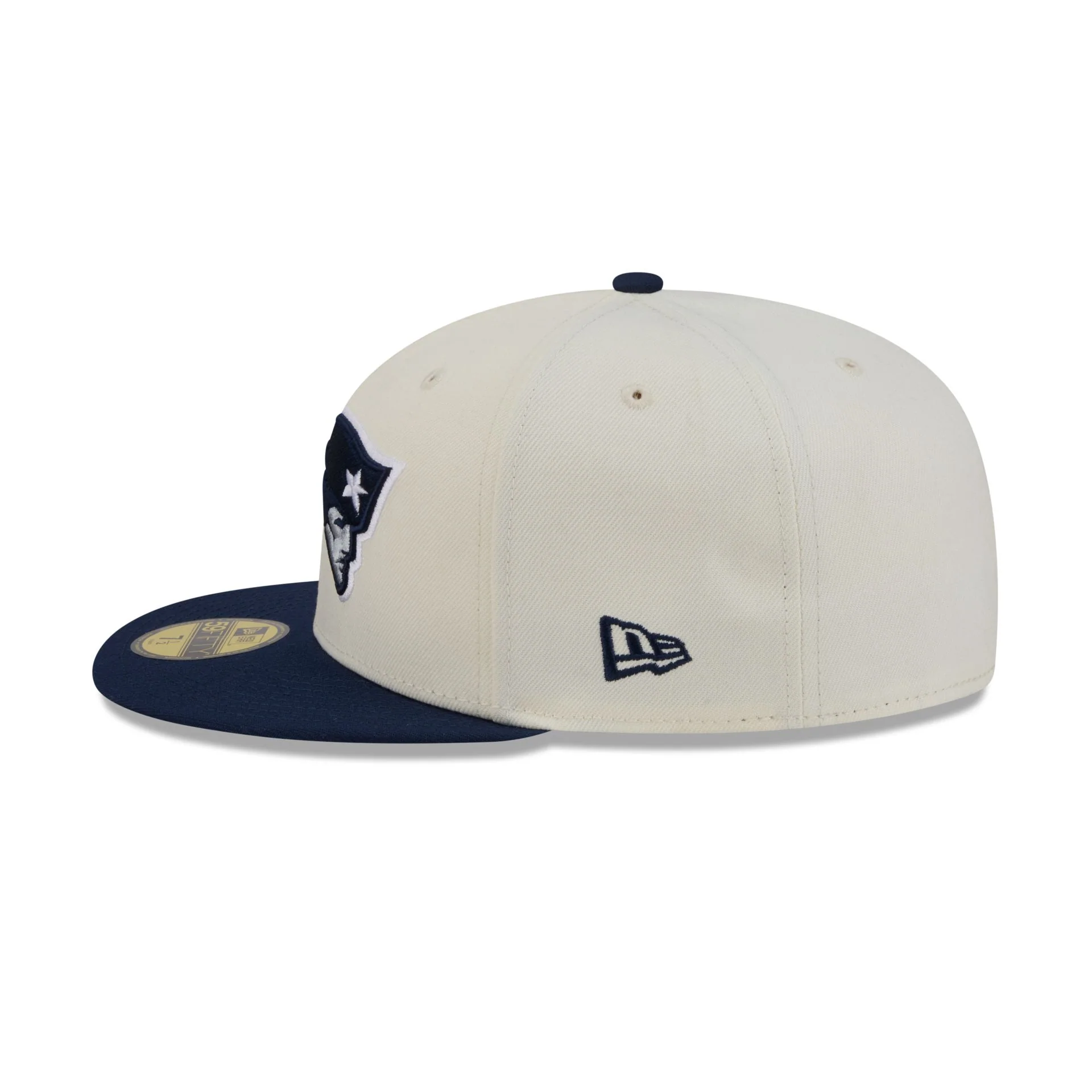 New England Patriots Chrome White Basic 59FIFTY Fitted Hat - Image 4