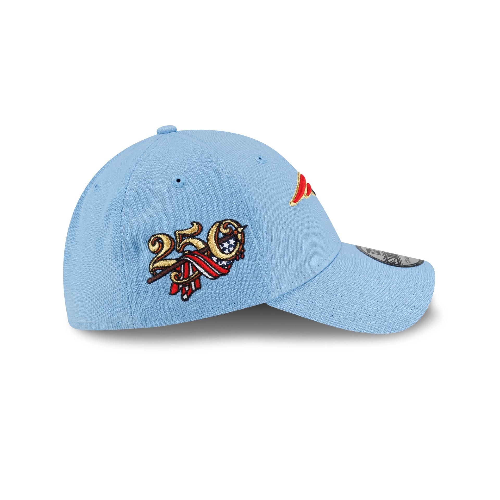 New England Patriots Red, White & Blue 39THIRTY Stretch Fit Hat - Image 4