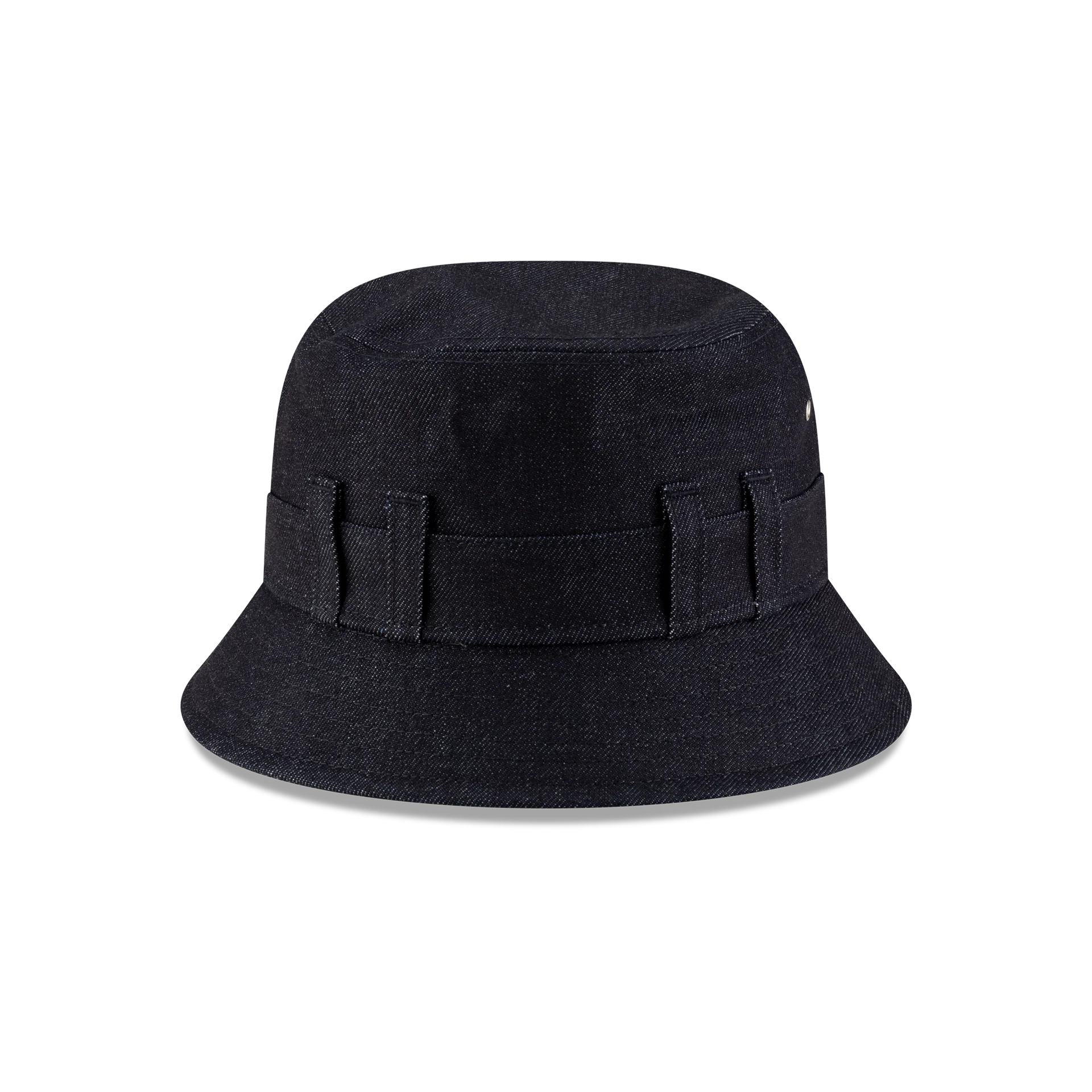 New Era Branded Belt Loop Denim Navy Bucket Hat - Image 3