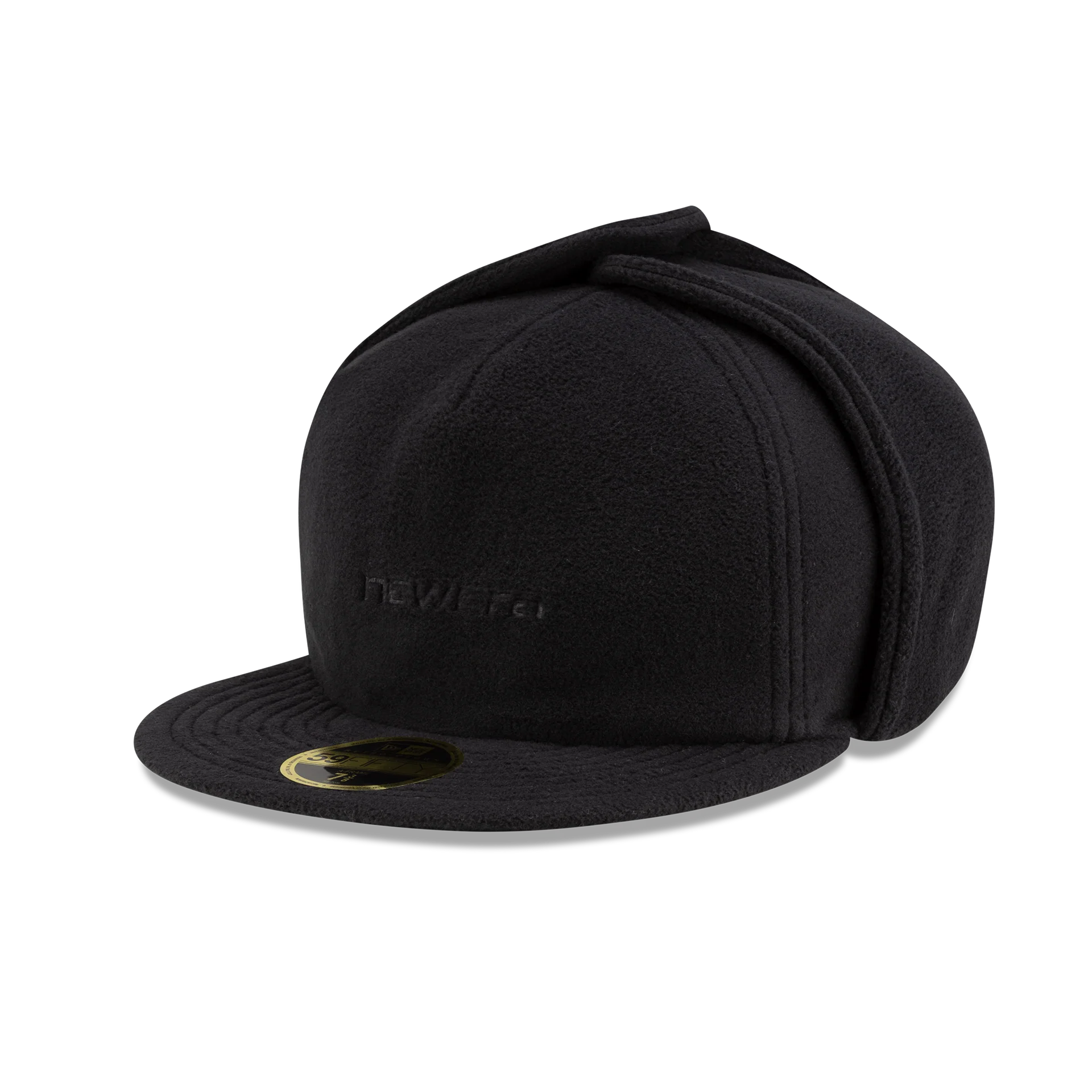 New Era Branded Black Polartec Dog Ear Retro Crown 59FIFTY Fitted Hat - Image 5