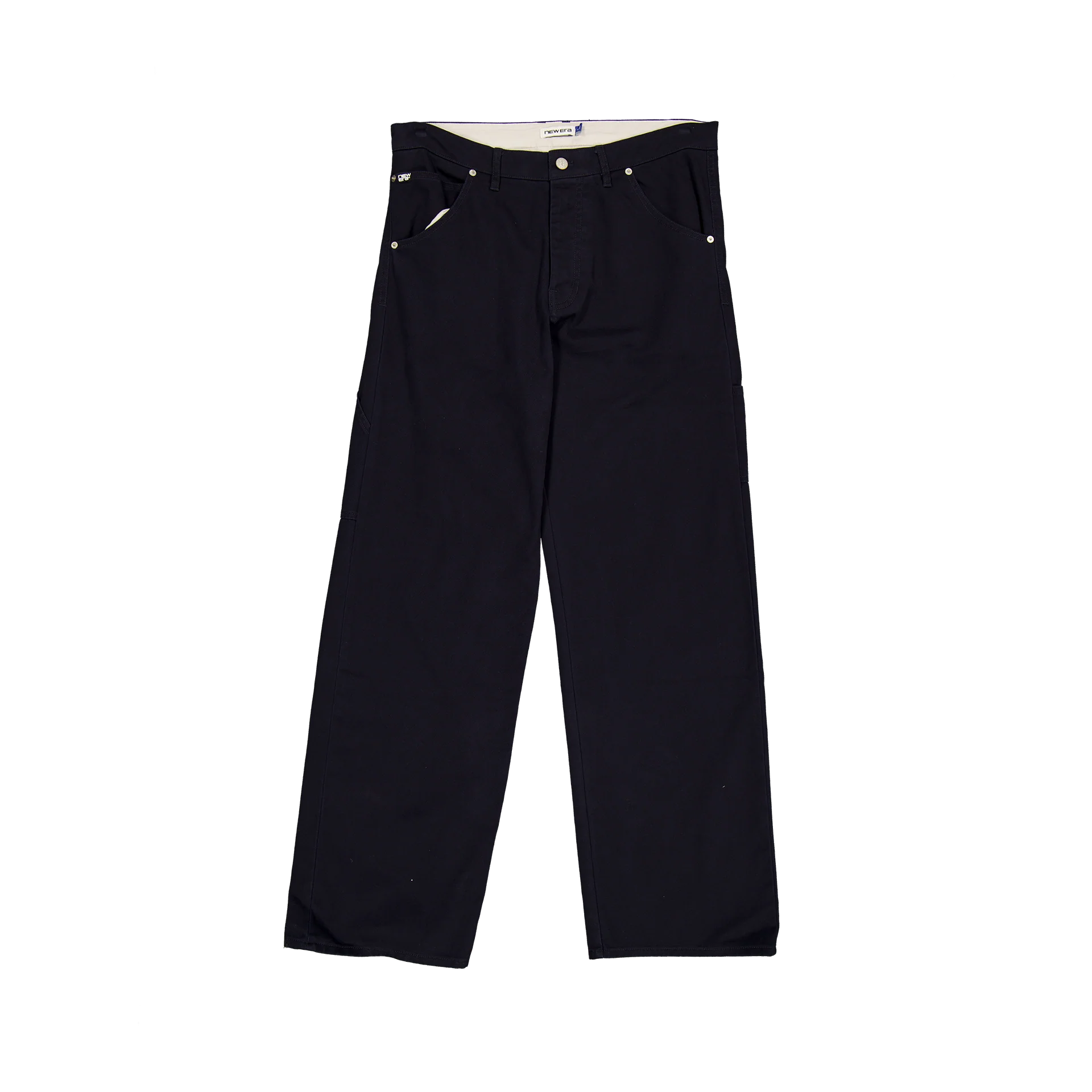 New Era Branded Brushed Cotton Navy Carpenter Pants