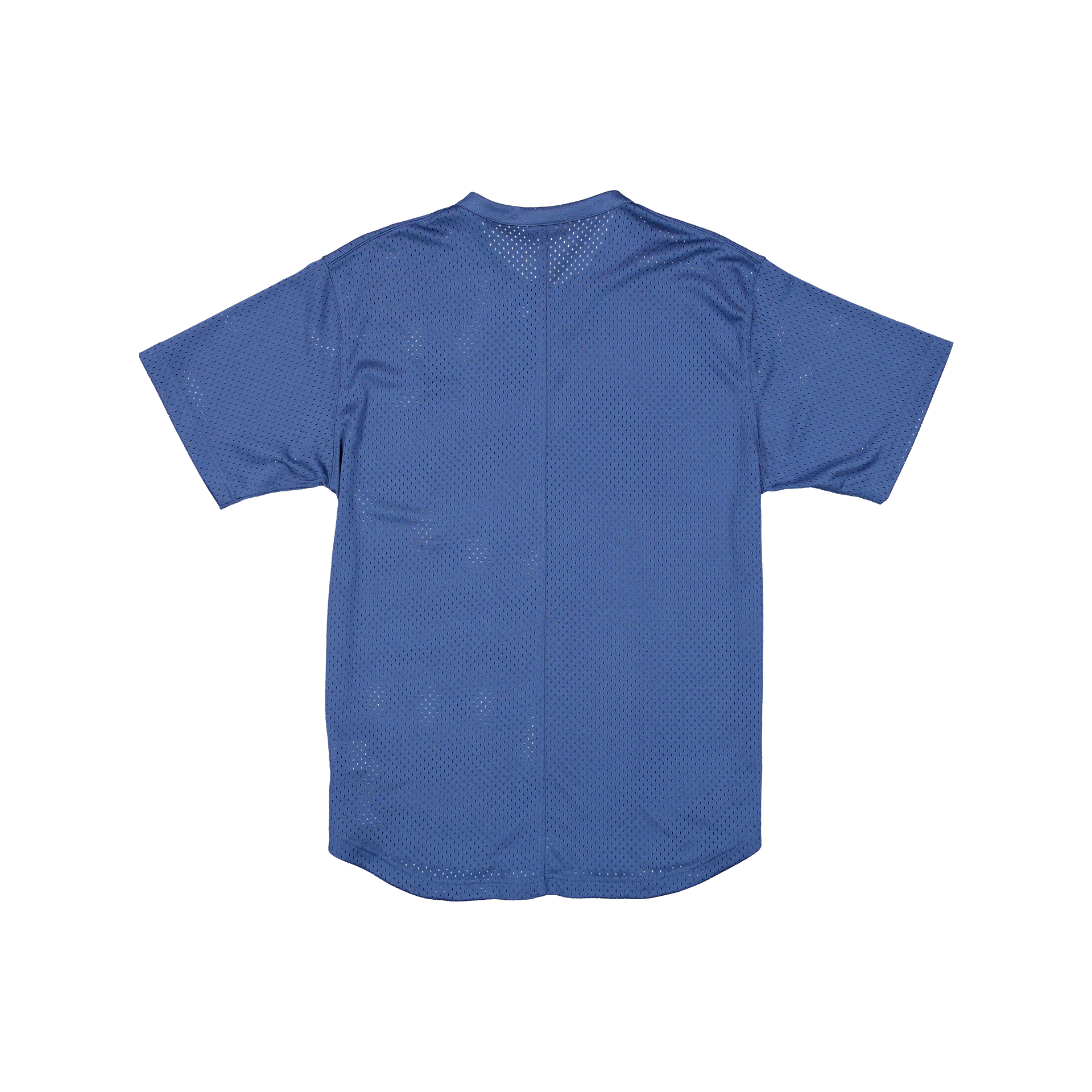 New Era Branded Galvin 2-Button Mesh Henley Indigo Jersey - Image 2