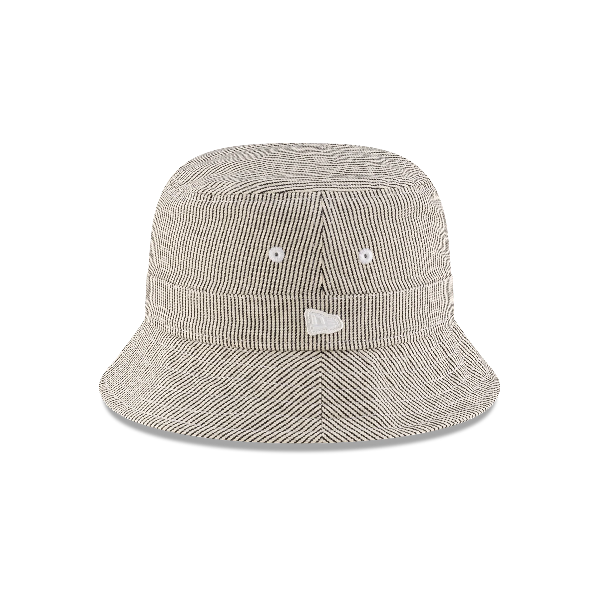 New Era Branded Railroad Stripe Bucket Hat - Image 4