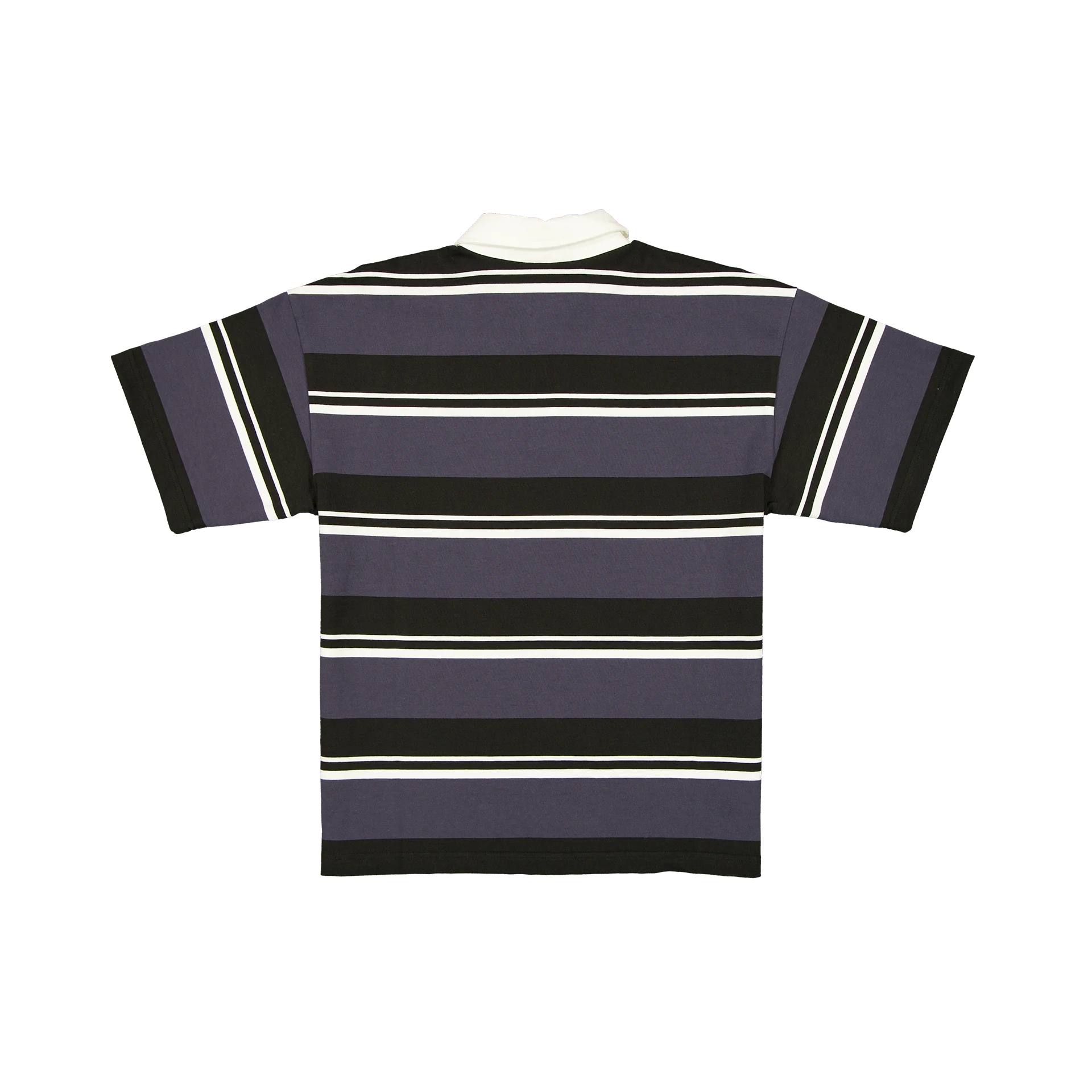 New Era Branded Yarn Dyed Black Rugby Shirt - Image 2