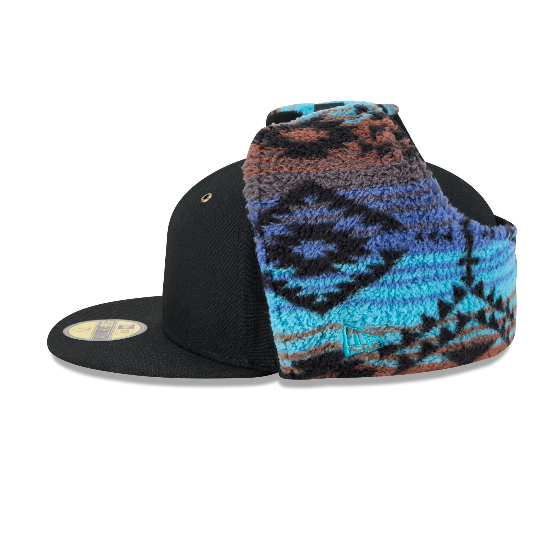 New Era Cap Canvas Black Dog Ear 59FIFTY Fitted Hat - Image 7