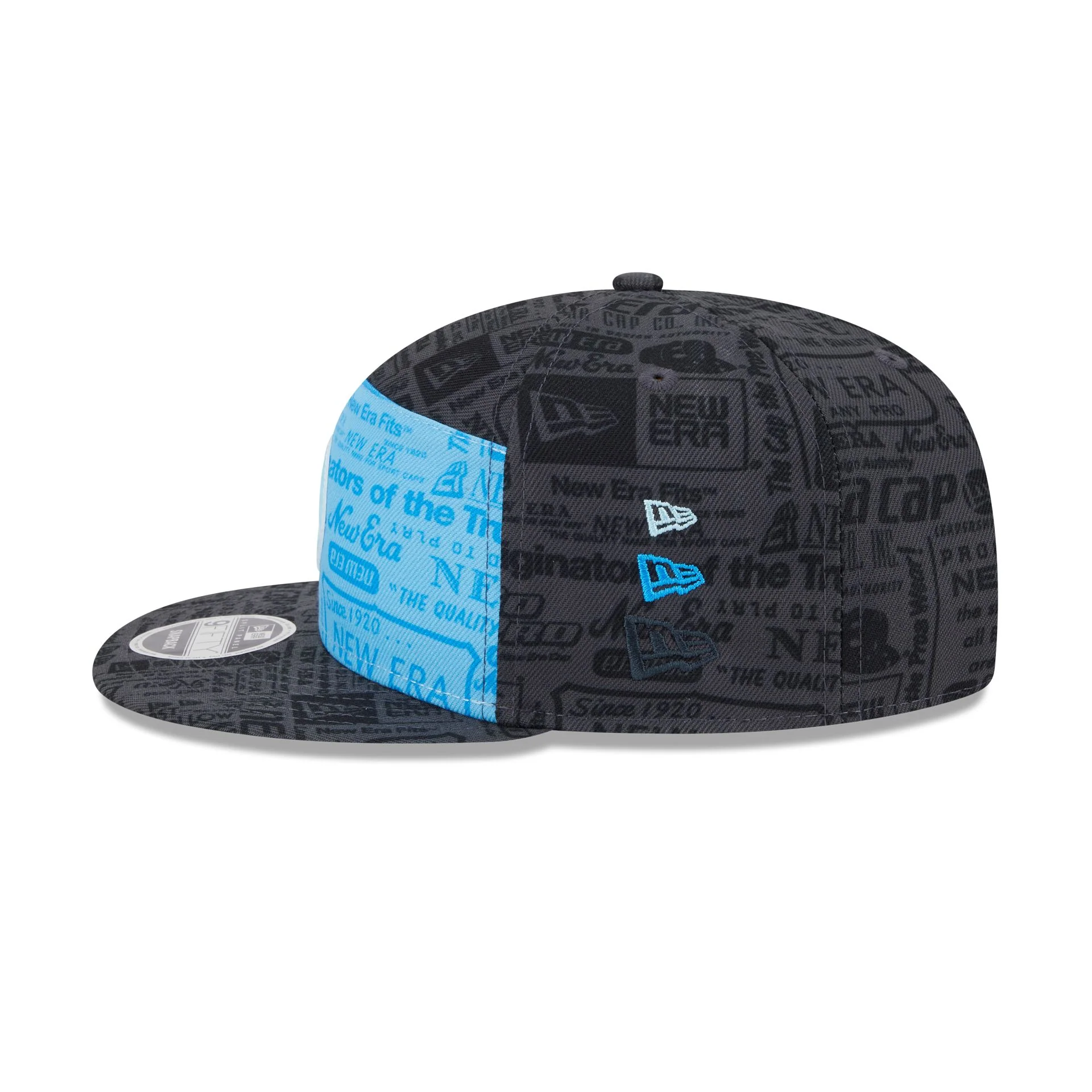 New Era Cap Cerulean Blue Split Panel 9FIFTY Snapback - Image 4