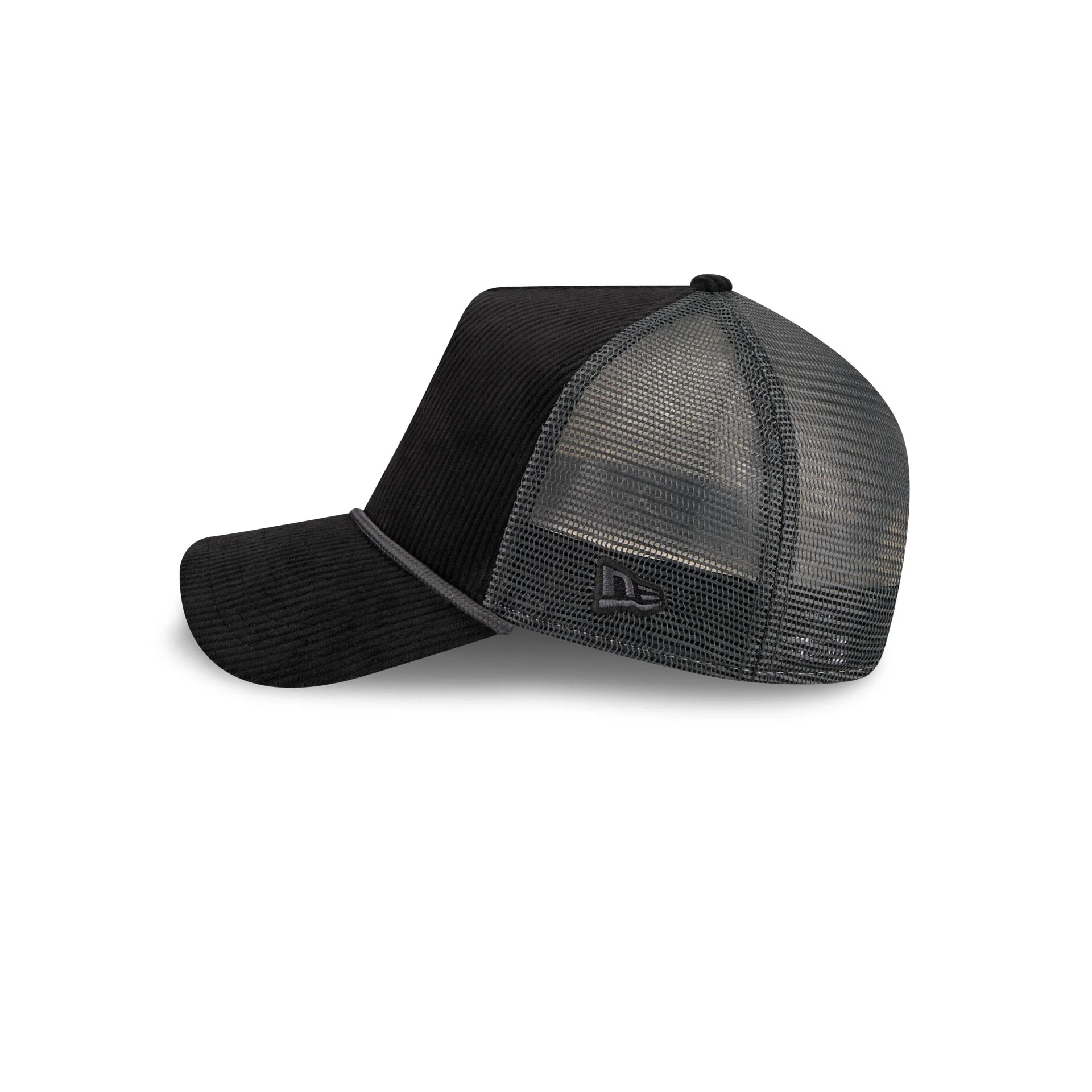 New Era Cap Corduroy Black 9FORTY A-Frame Trucker Hat - Image 4