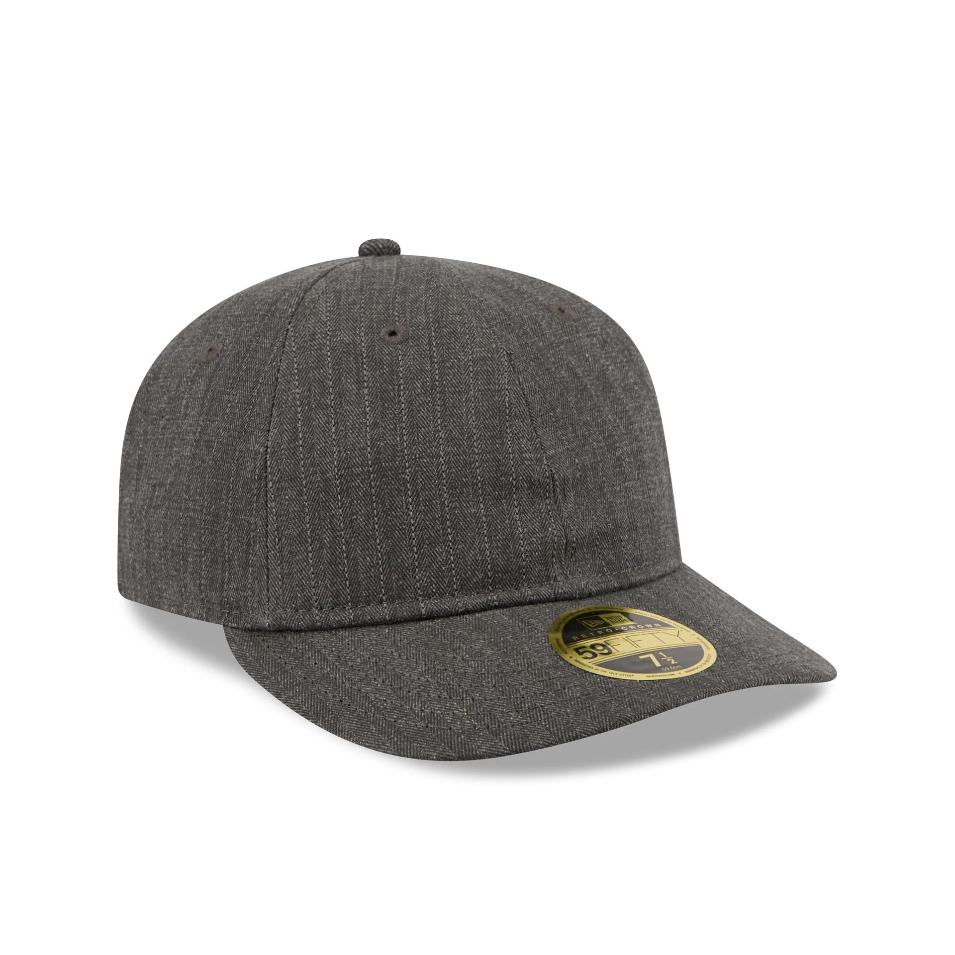 New Era Cap Herringbone Black Retro Crown 59FIFTY Fitted Hat - Image 3