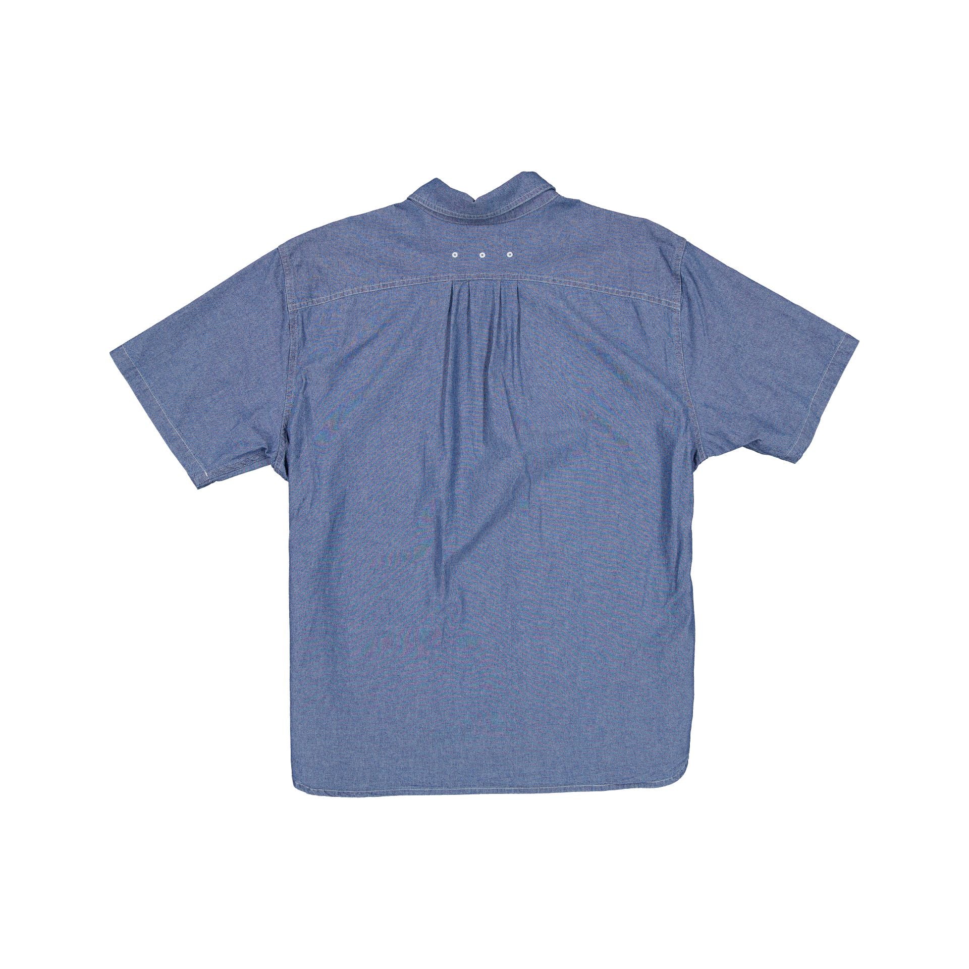 New Era Cap Originators Chambray Indigo Button Up Shirt - Image 2