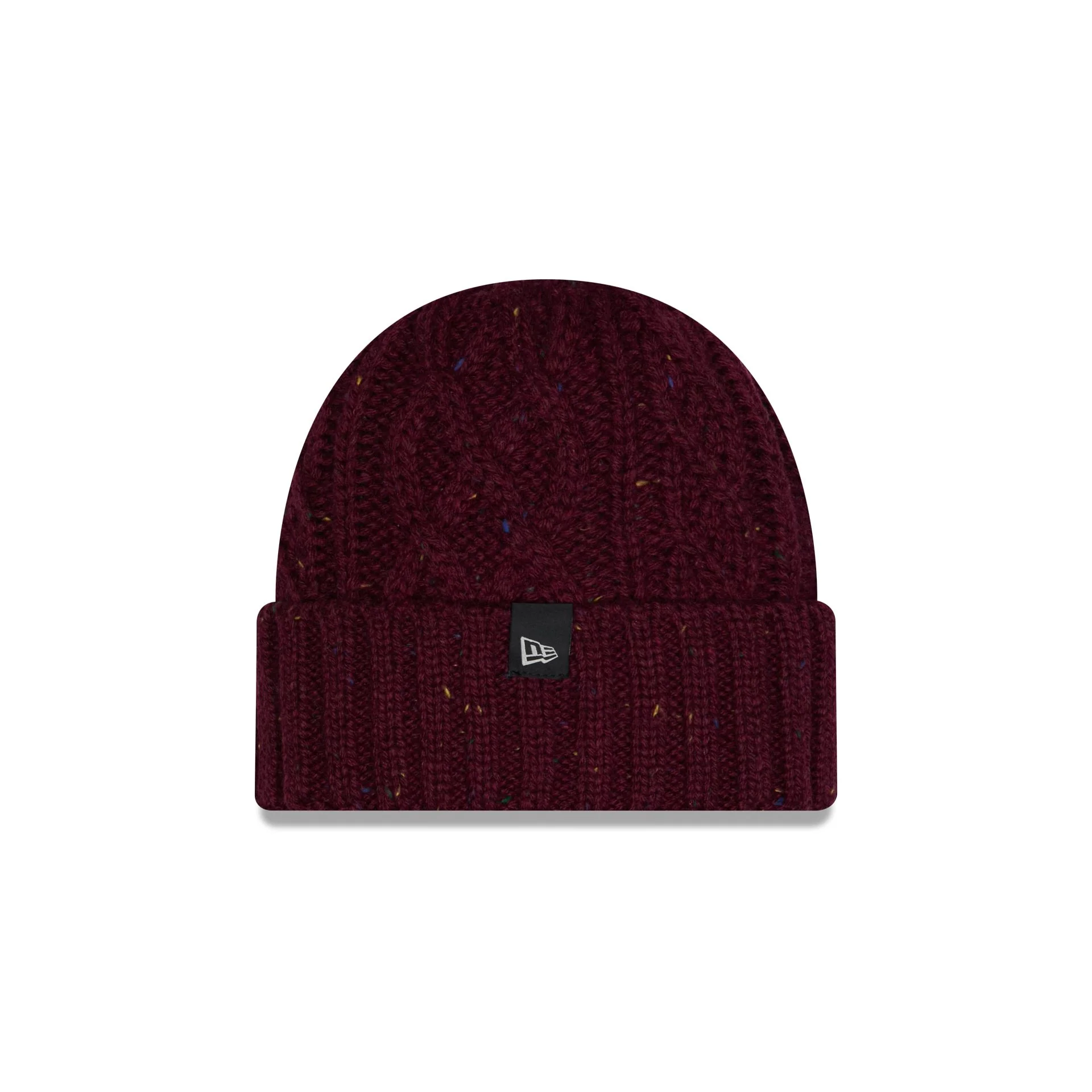 New Era Cap Speckled Maroon Cable Knit Hat - Image 2