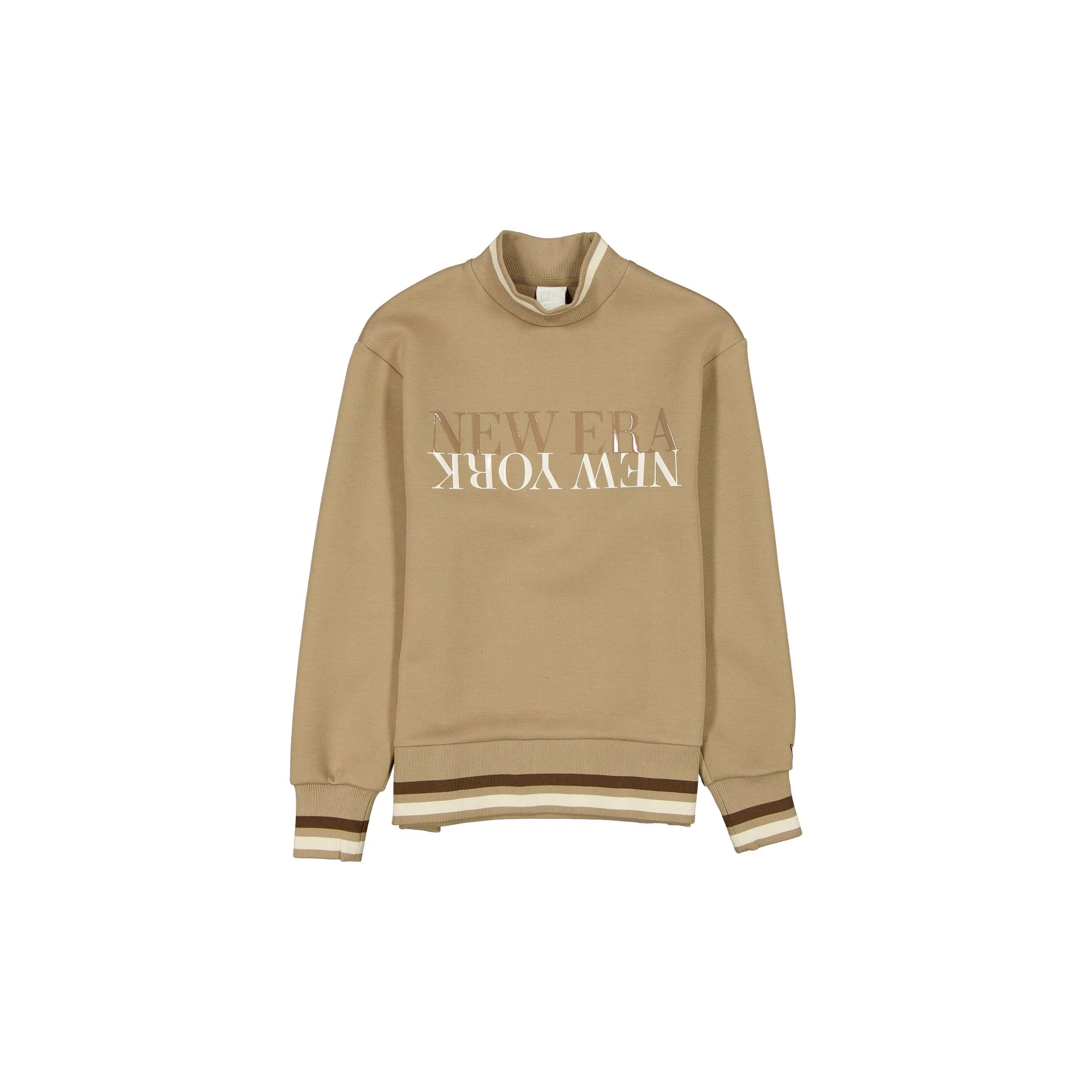 New Era Cap Tech Sweat Beige Mockneck - Image 2