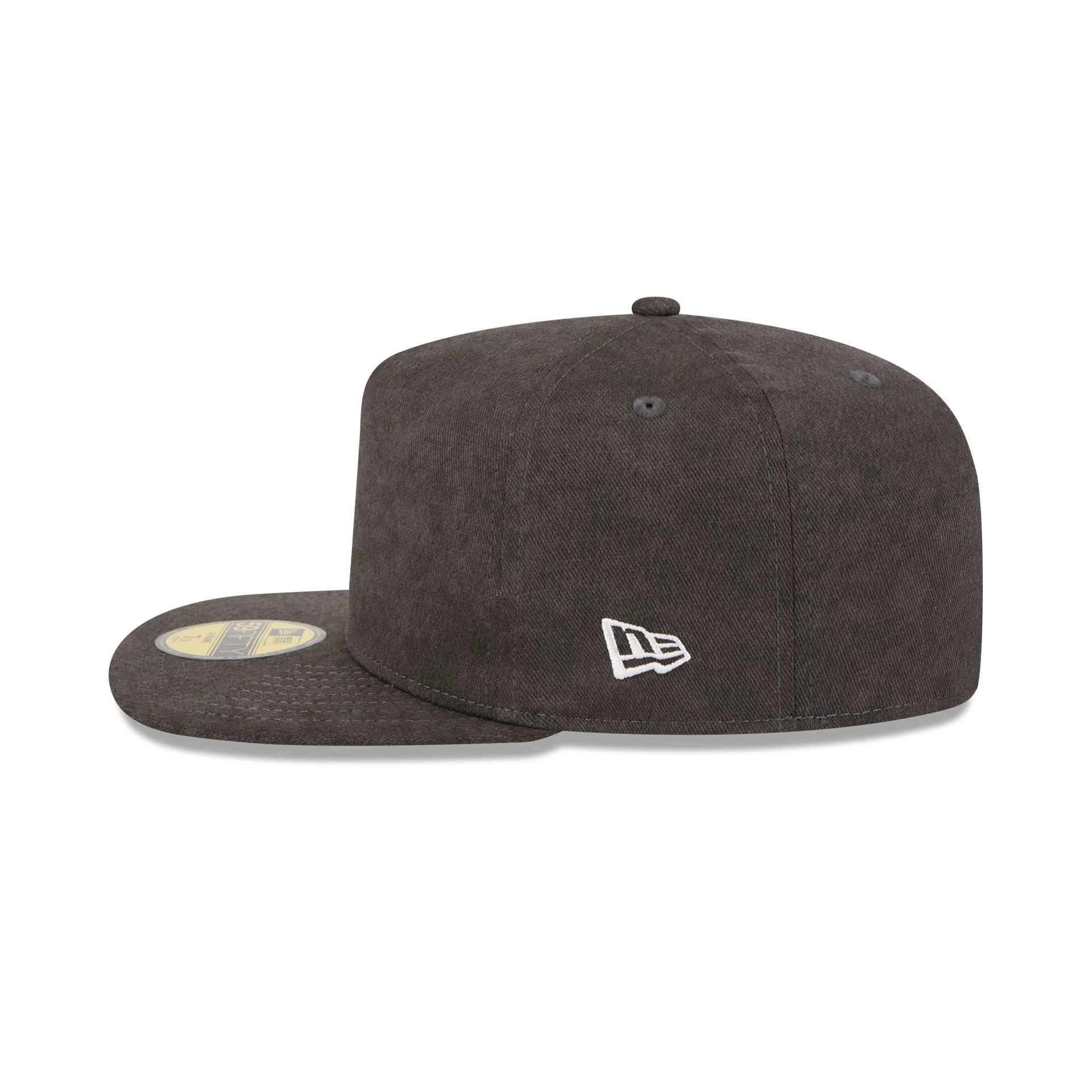 New Era Cap Washed Twill Black 59FIFTY A-Frame Fitted Hat - Image 4
