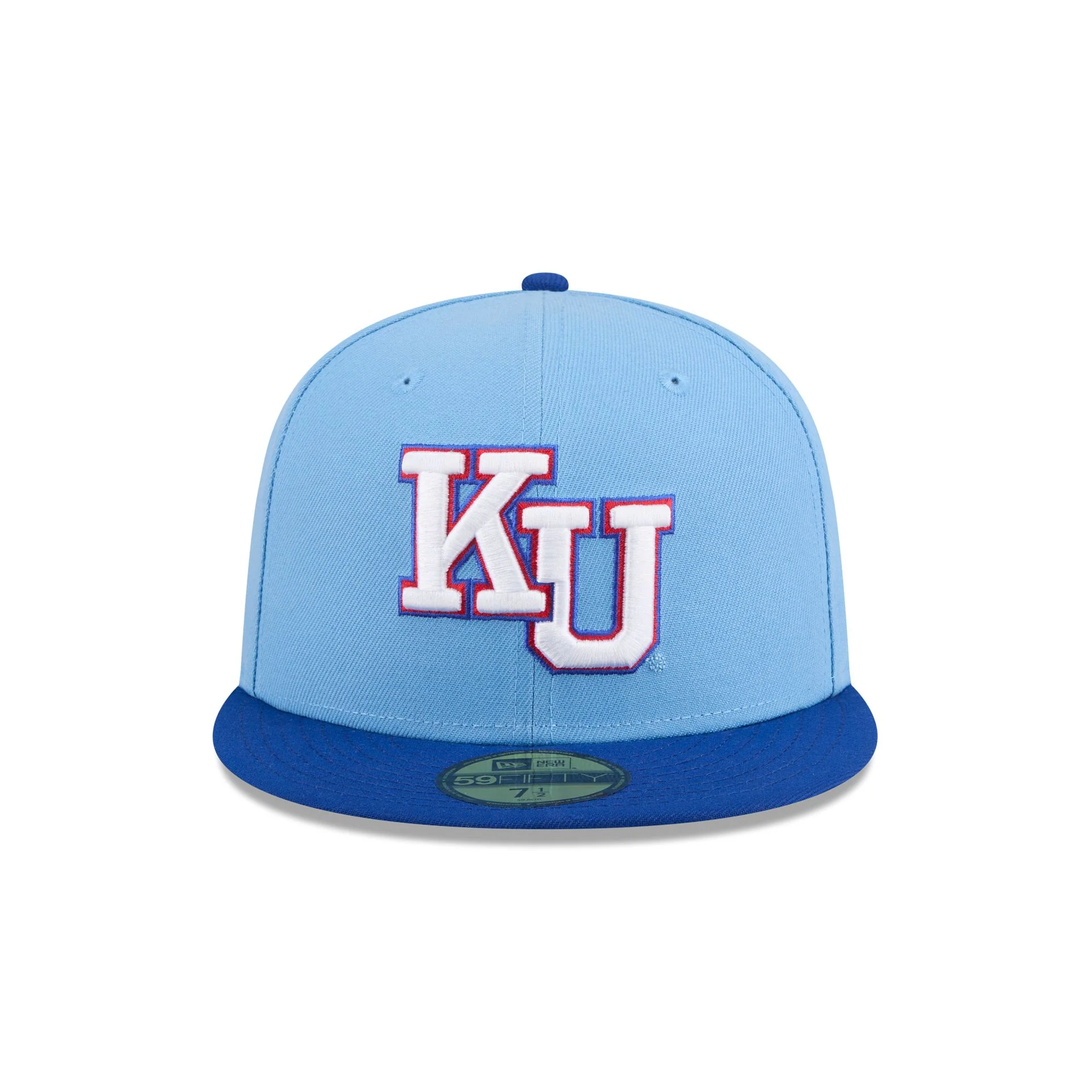 New Era x adidas Kansas Jayhawks Sky Blue 59FIFTY Fitted Hat - Image 2